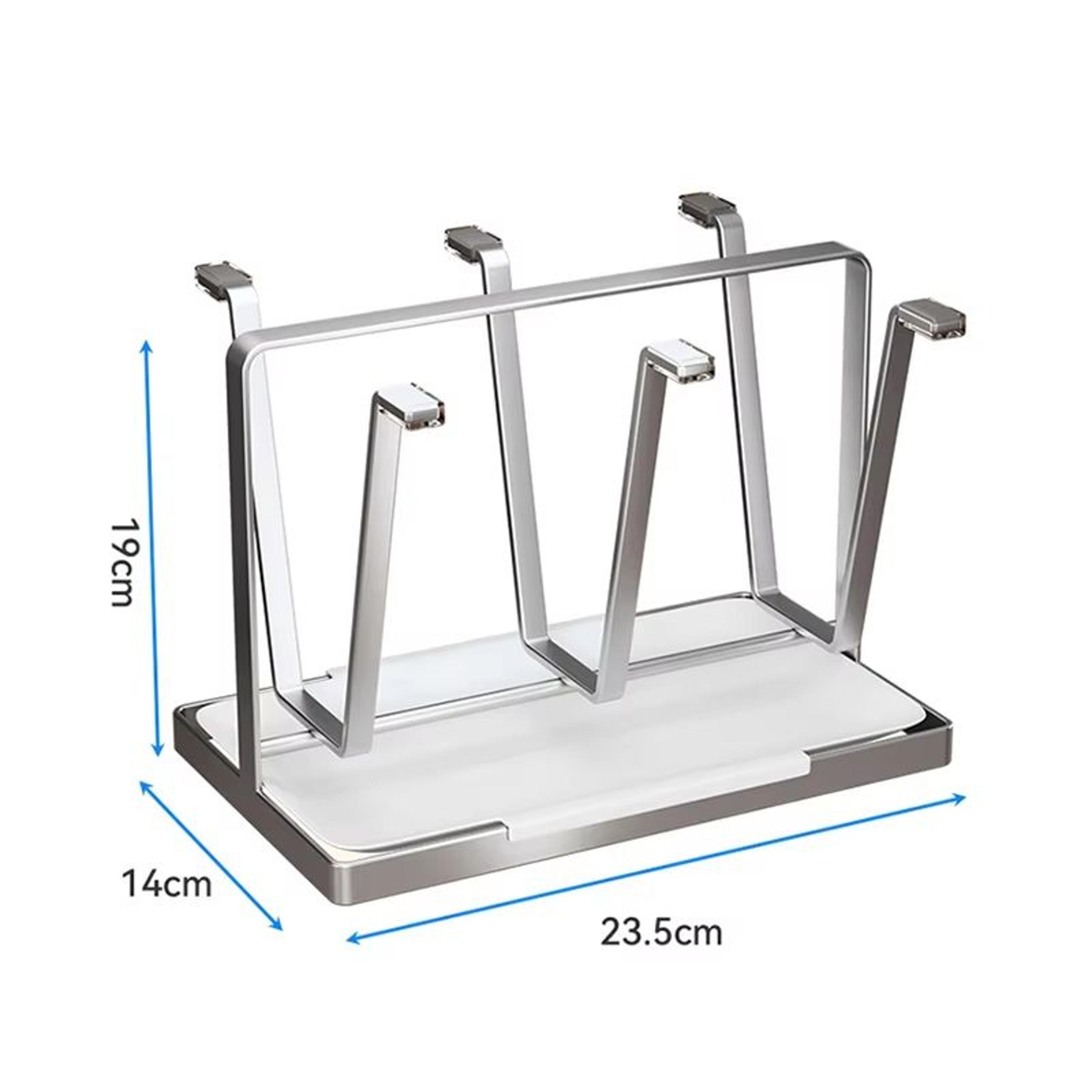 Stainless Steel Cup Holder With Drip Tray AntiSlip DustProof Glass Cup Stand 5