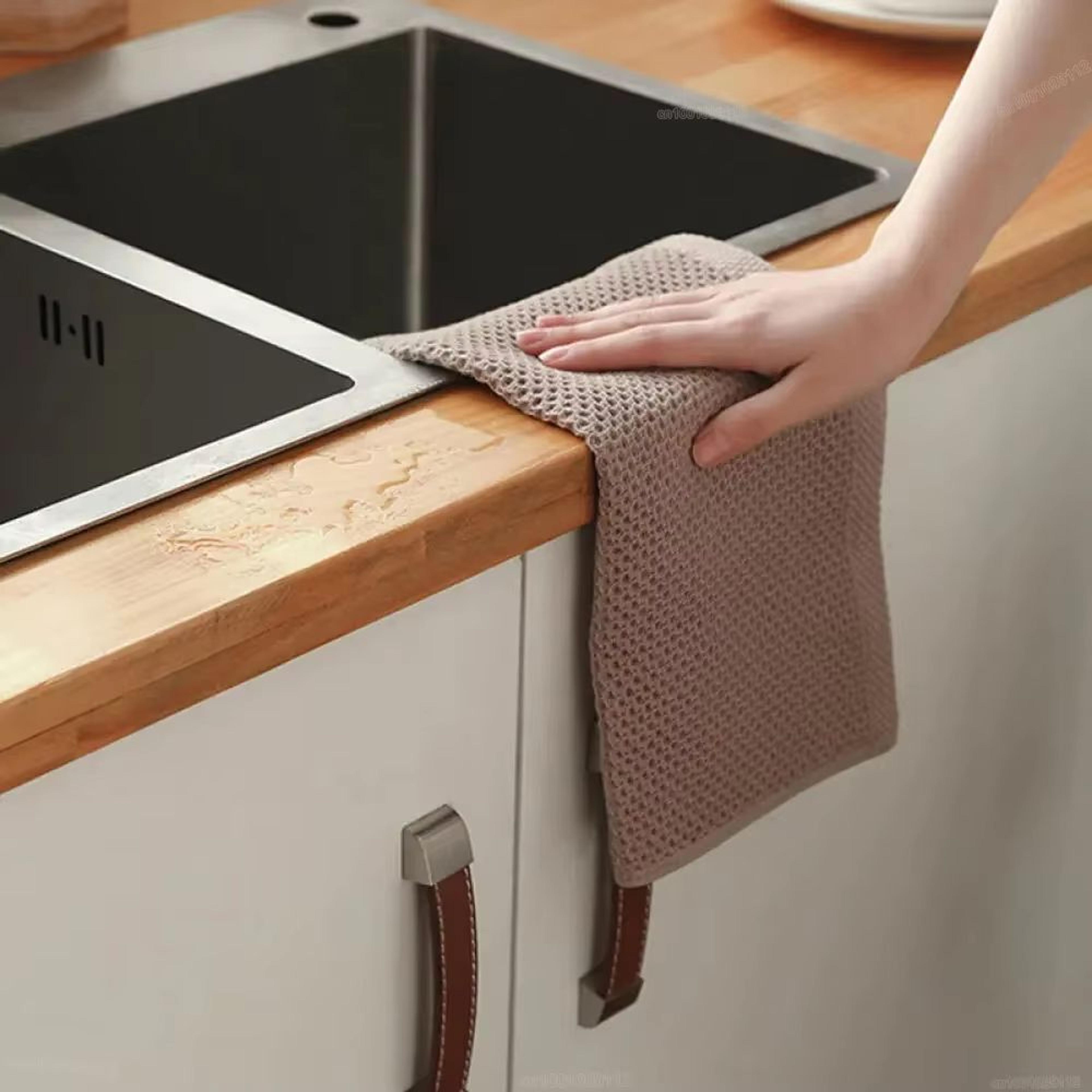 Ultra Soft Cotton Kitchen Towels 4Pack Absorbent Magic Cleaning Cloths 3