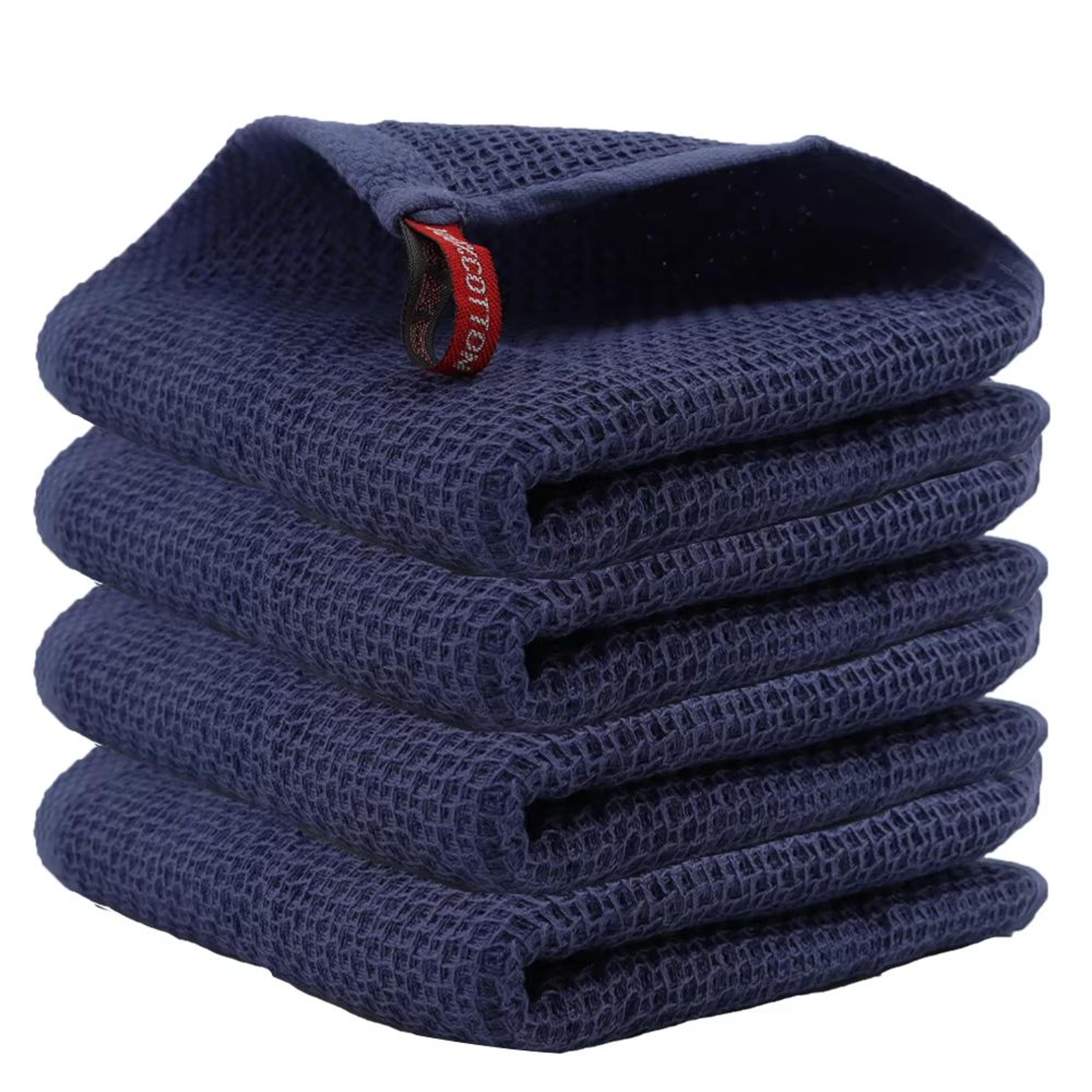 Ultra Soft Cotton Kitchen Towels 4Pack Absorbent Magic Cleaning Cloths 7