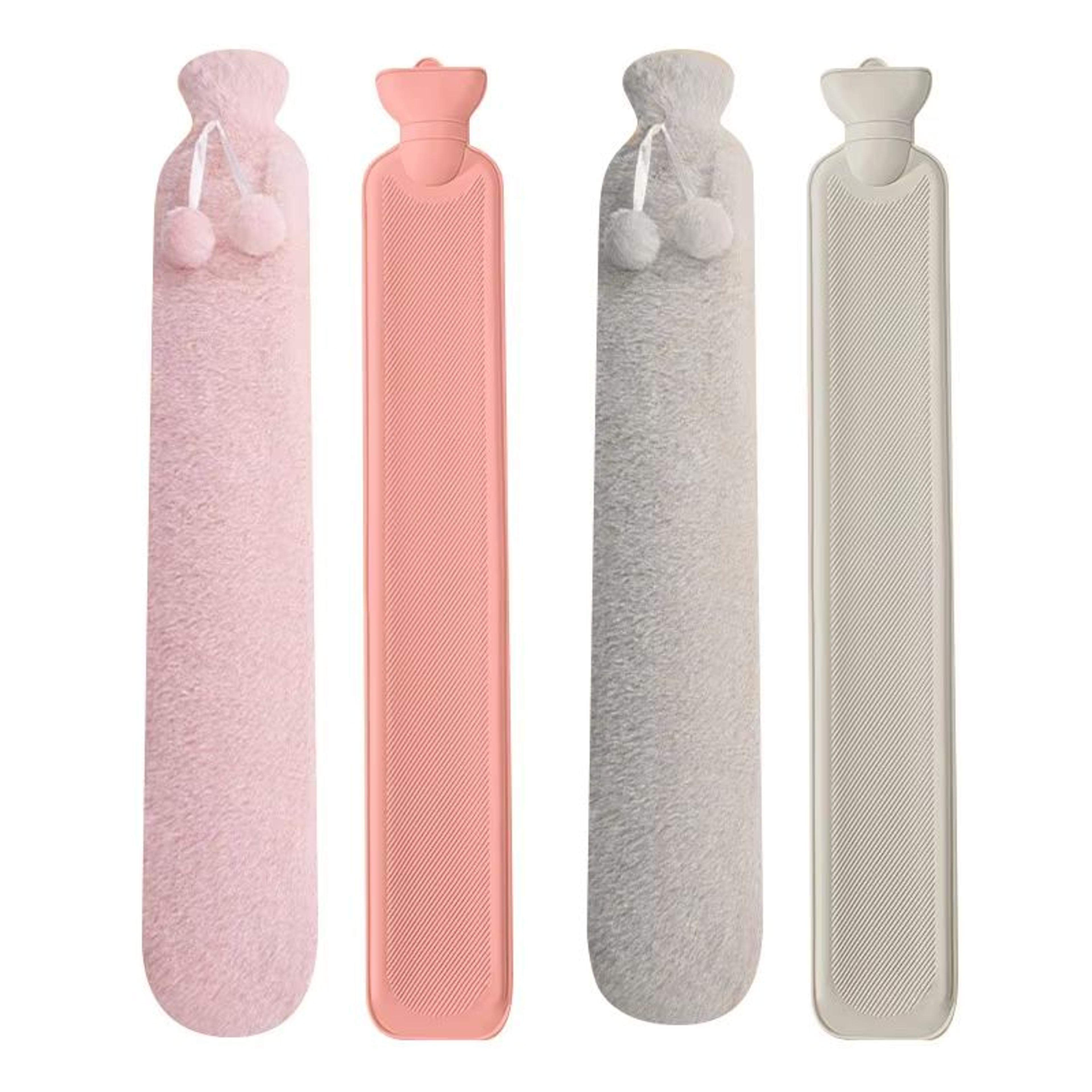 Long Hot Water Bottle With Plush Cover AntiBurst Hand Warmer For Winter Sleep 0