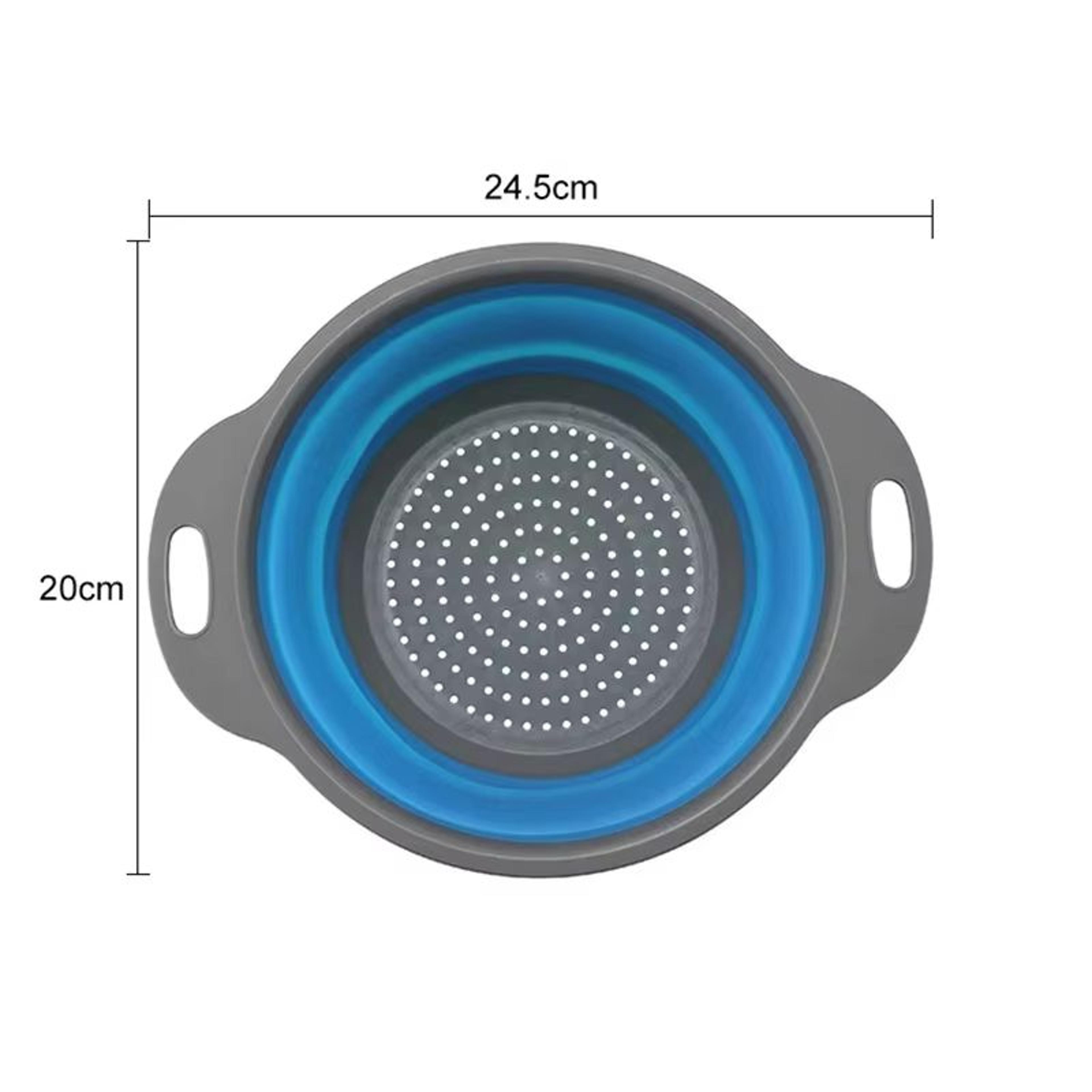Collapsible Silicone Colander Drain Basket Folding Vegetable And Fruit Washing Strainer 14