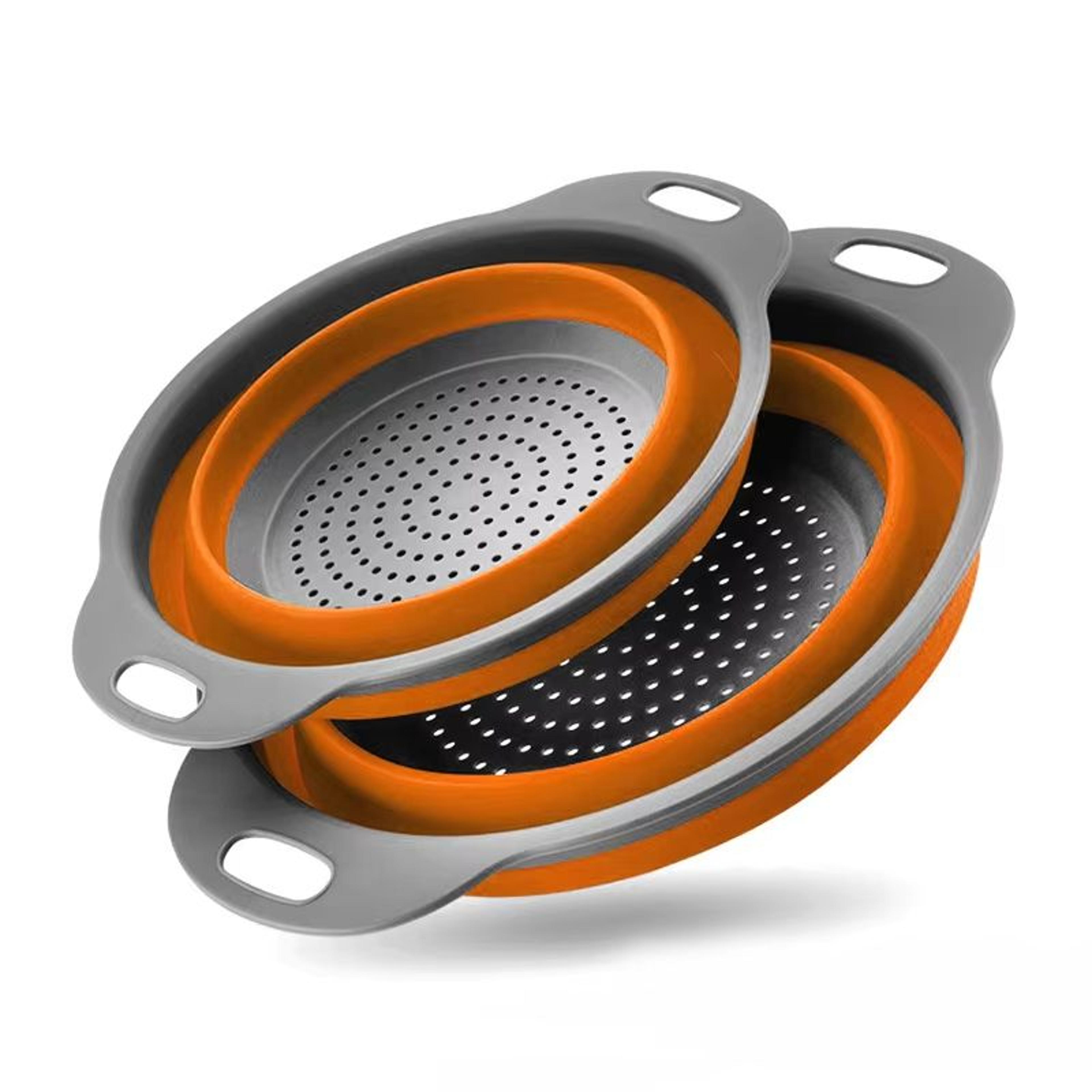 Collapsible Silicone Colander Drain Basket Folding Vegetable And Fruit Washing Strainer 7