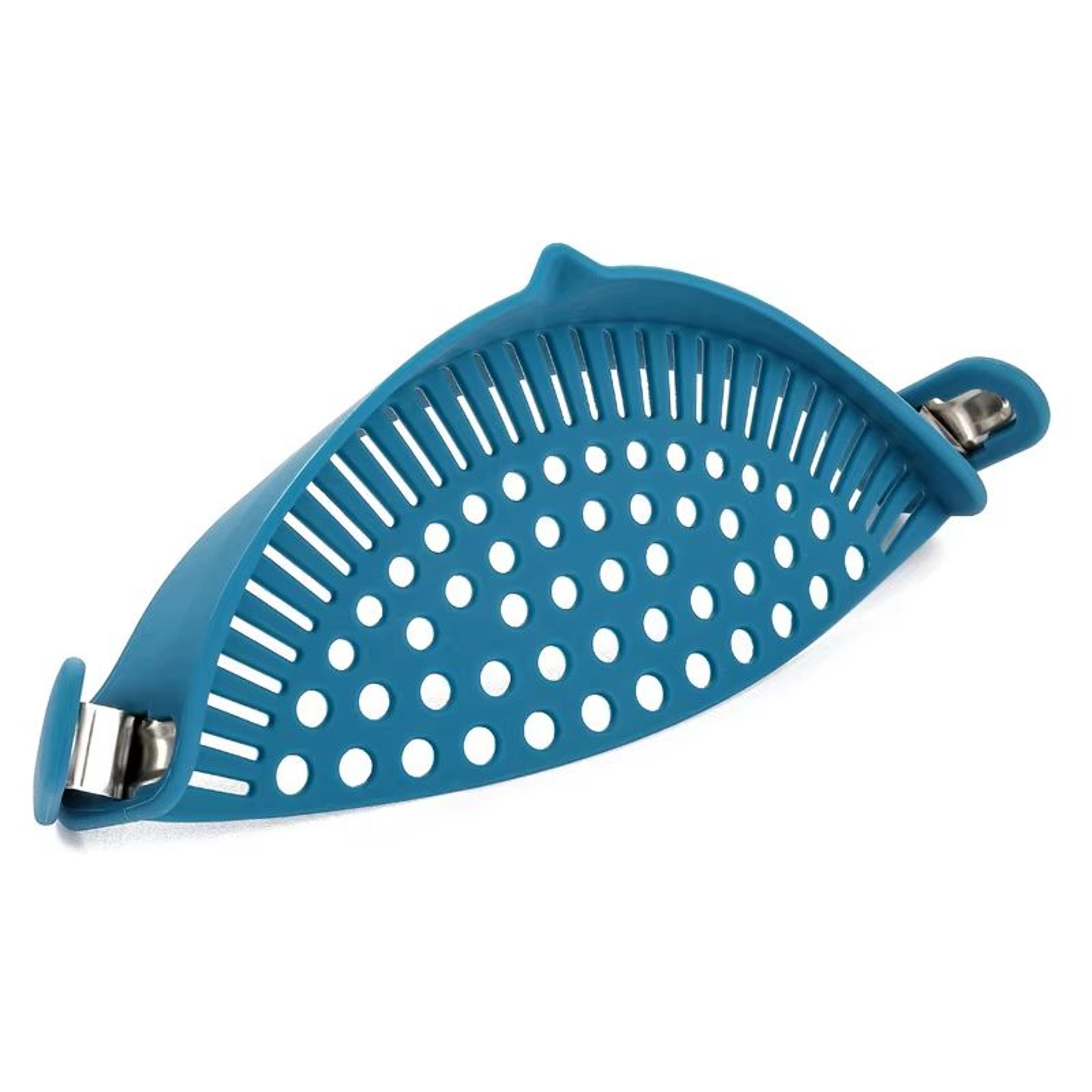 Silicone Pot Side Drainer Vegetable And Noodle PourOver Strainer Kitchen Gadget 8
