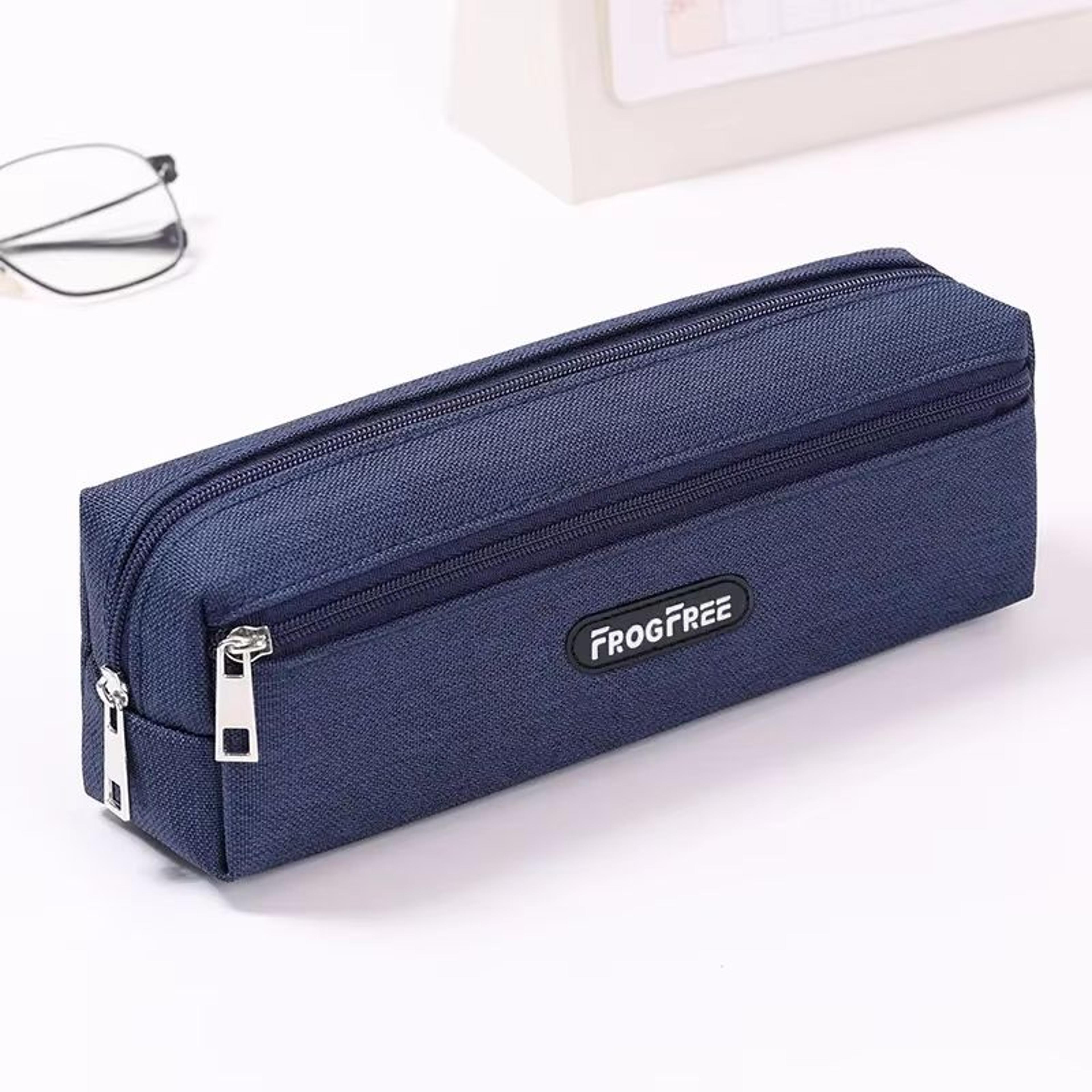 Canvas Pencil Case With Zipper Rectangular Stationery Pouch 10