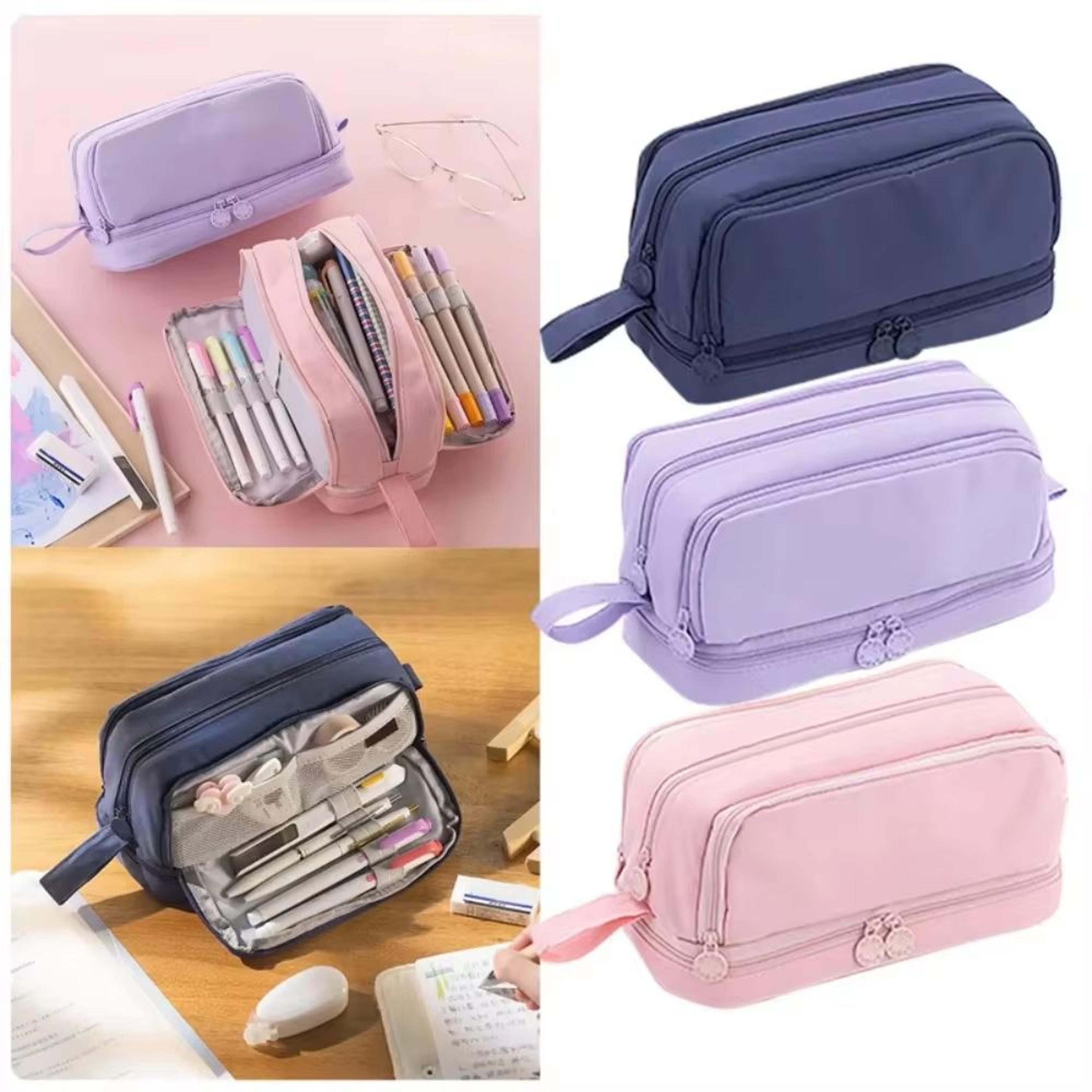 MultiCompartment Large Capacity Pencil Case With Transparent Partition 1