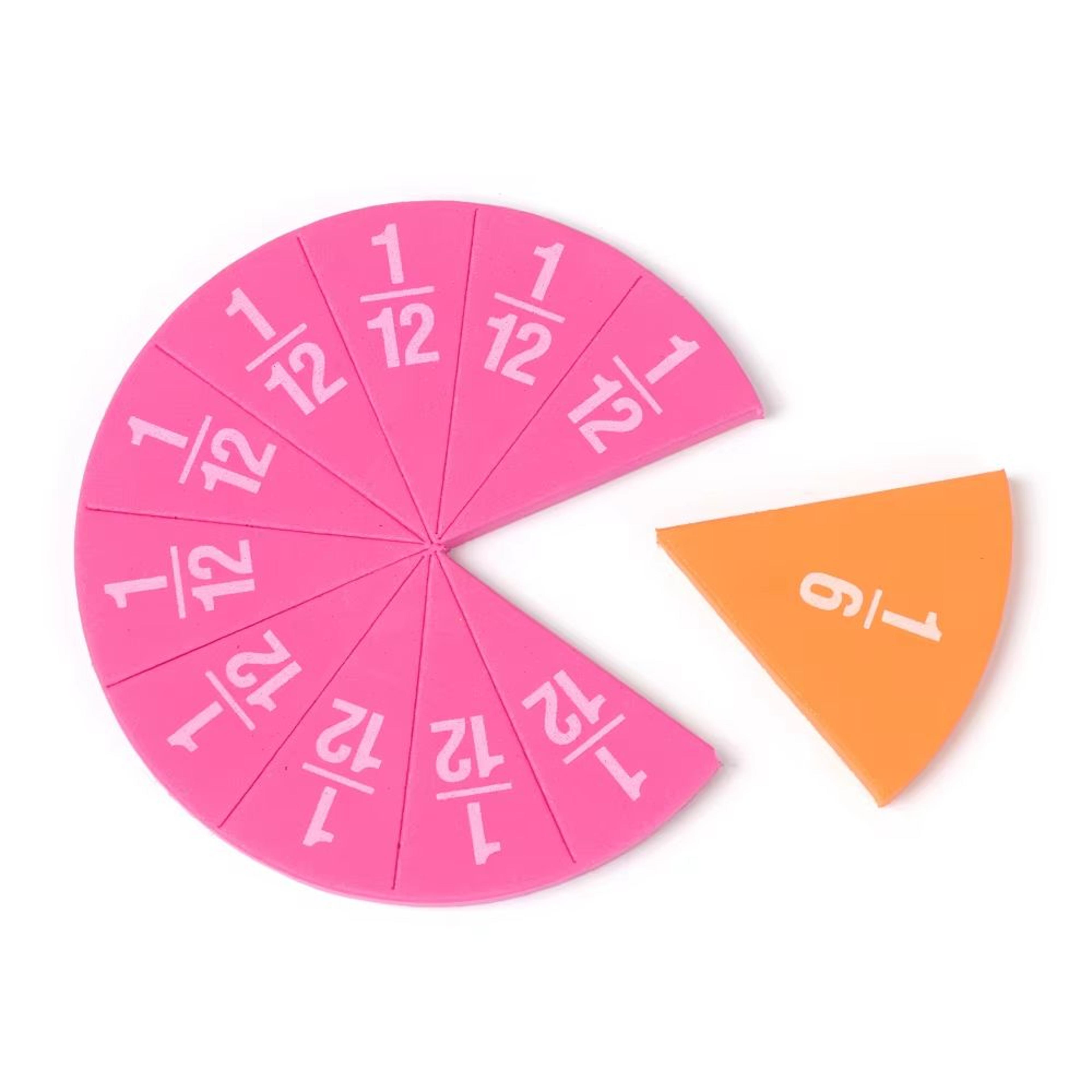 51 Piece EVA Fraction Circles Set Montessori Math Learning Manipulatives For Classroom Teaching 3