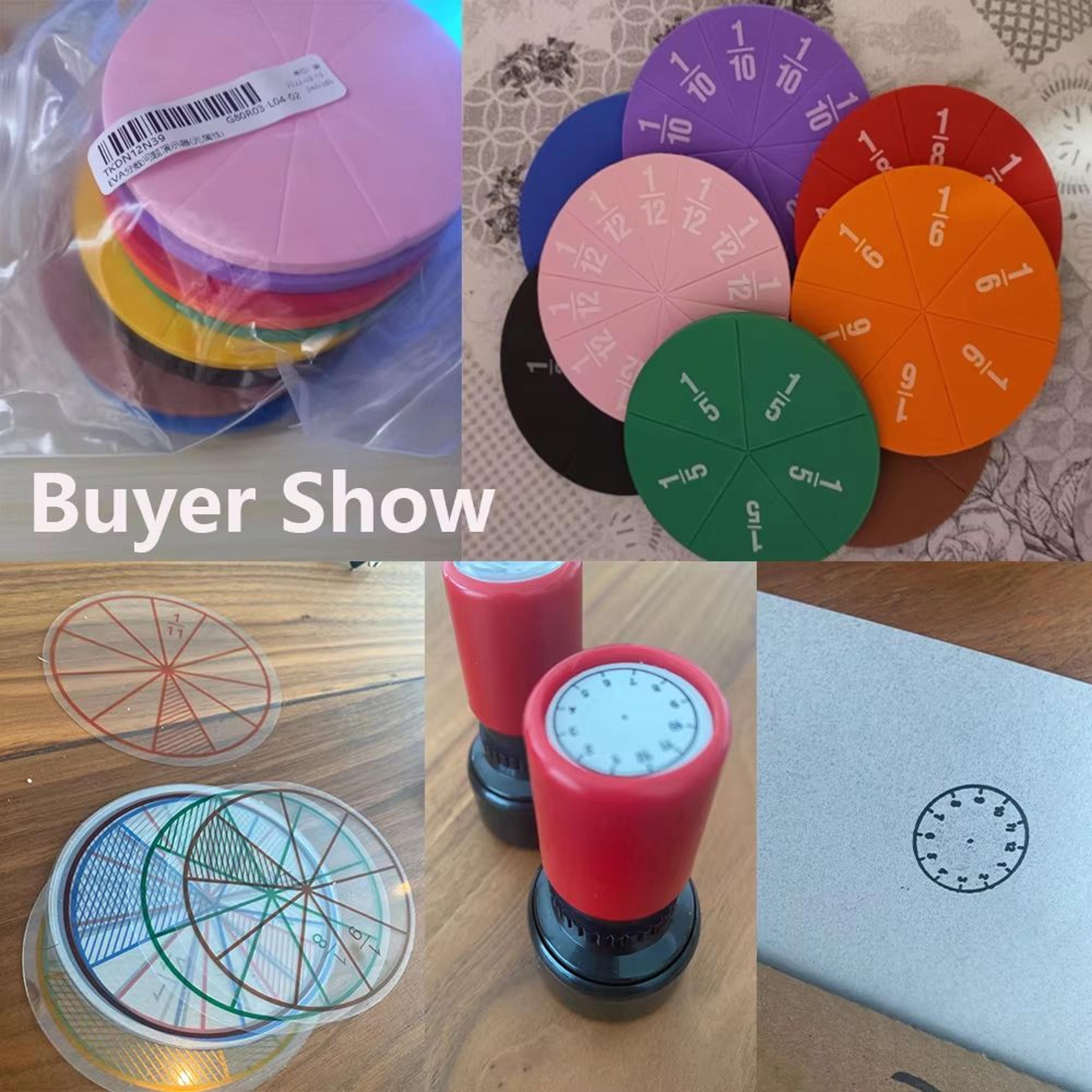 51 Piece EVA Fraction Circles Set Montessori Math Learning Manipulatives For Classroom Teaching 5
