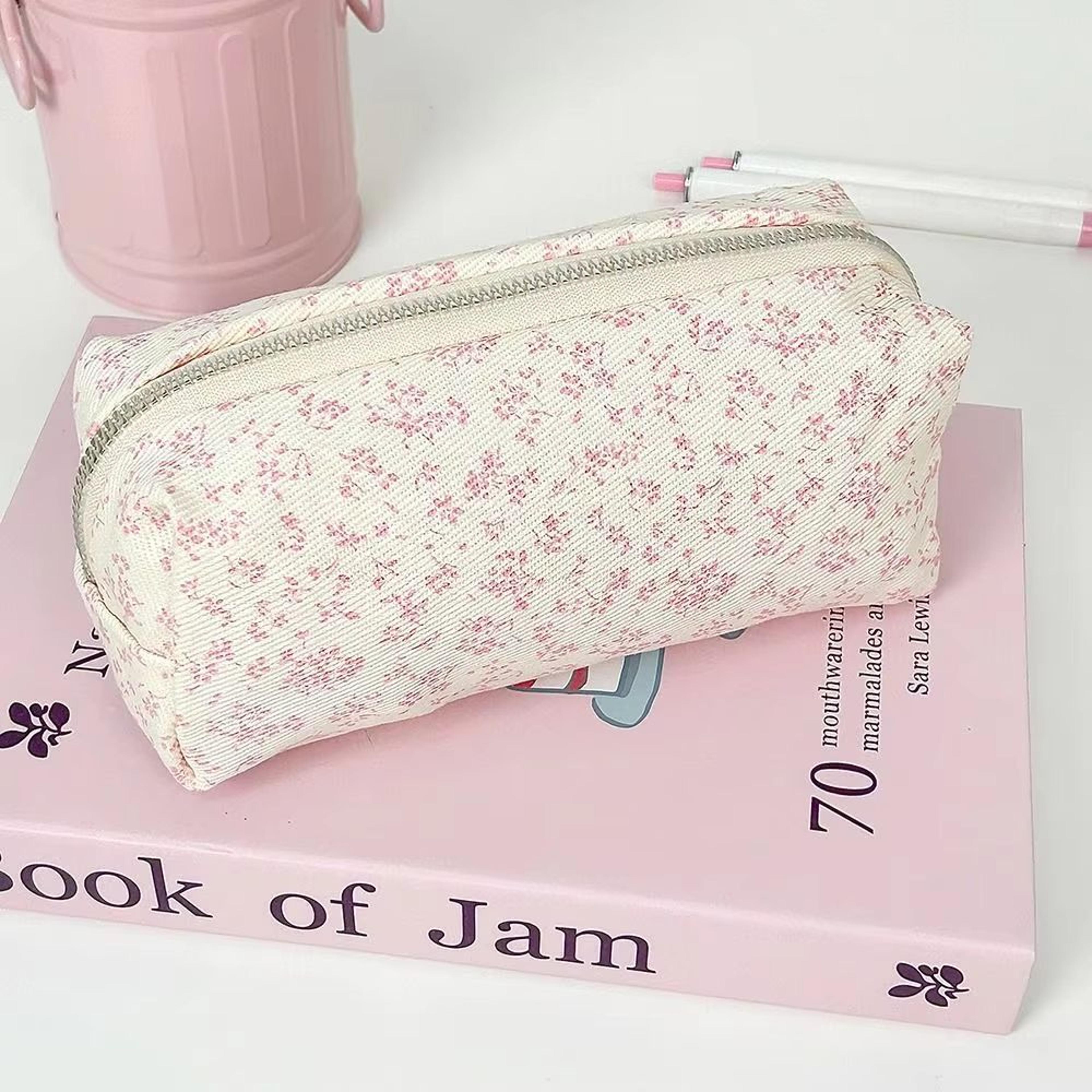 Large Cute Floral Pen Bag MultiFunction Stationery Organizer Pouch 9