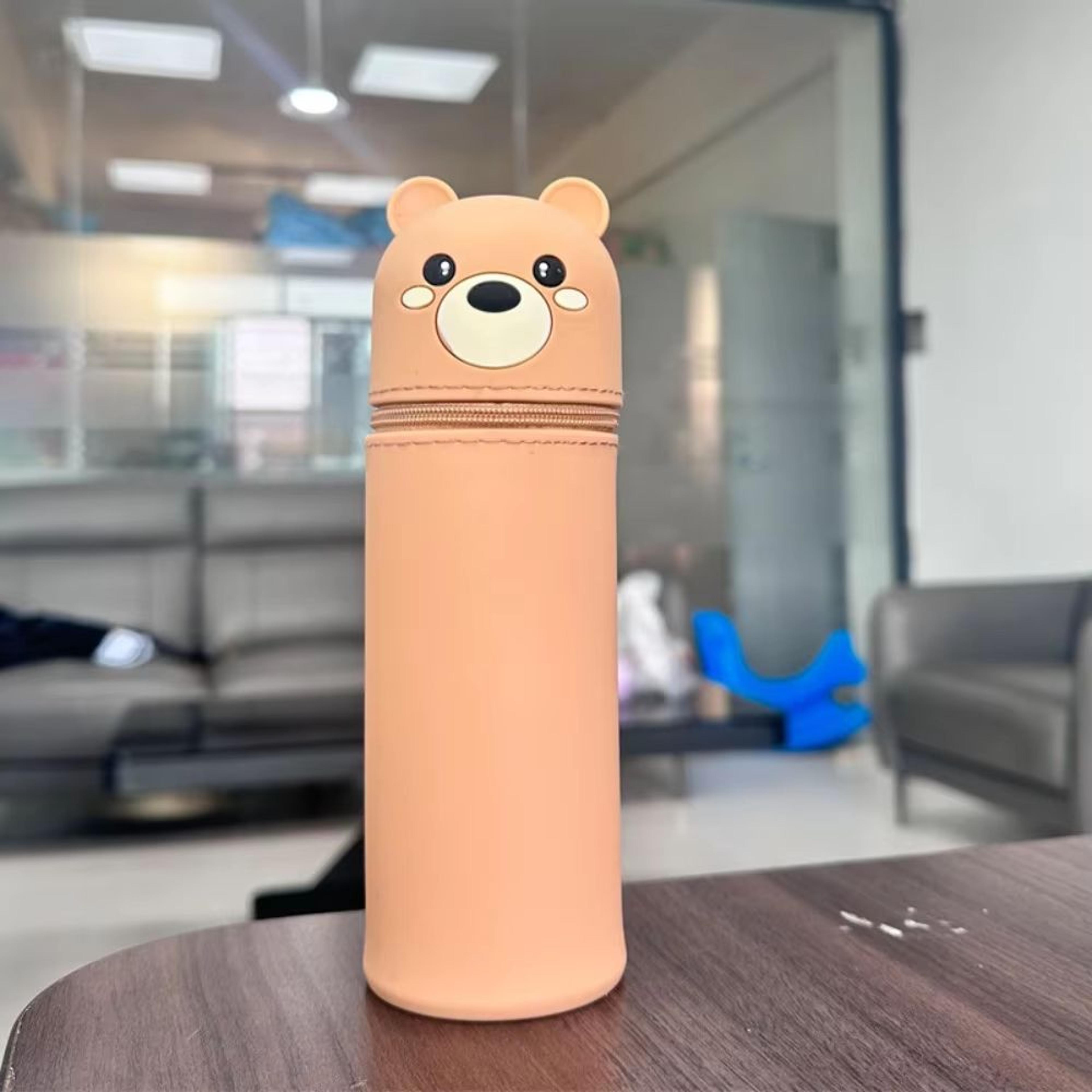 Silicone Cartoon Animal Pencil Case Foldable Pen Pouch With Zipper 13