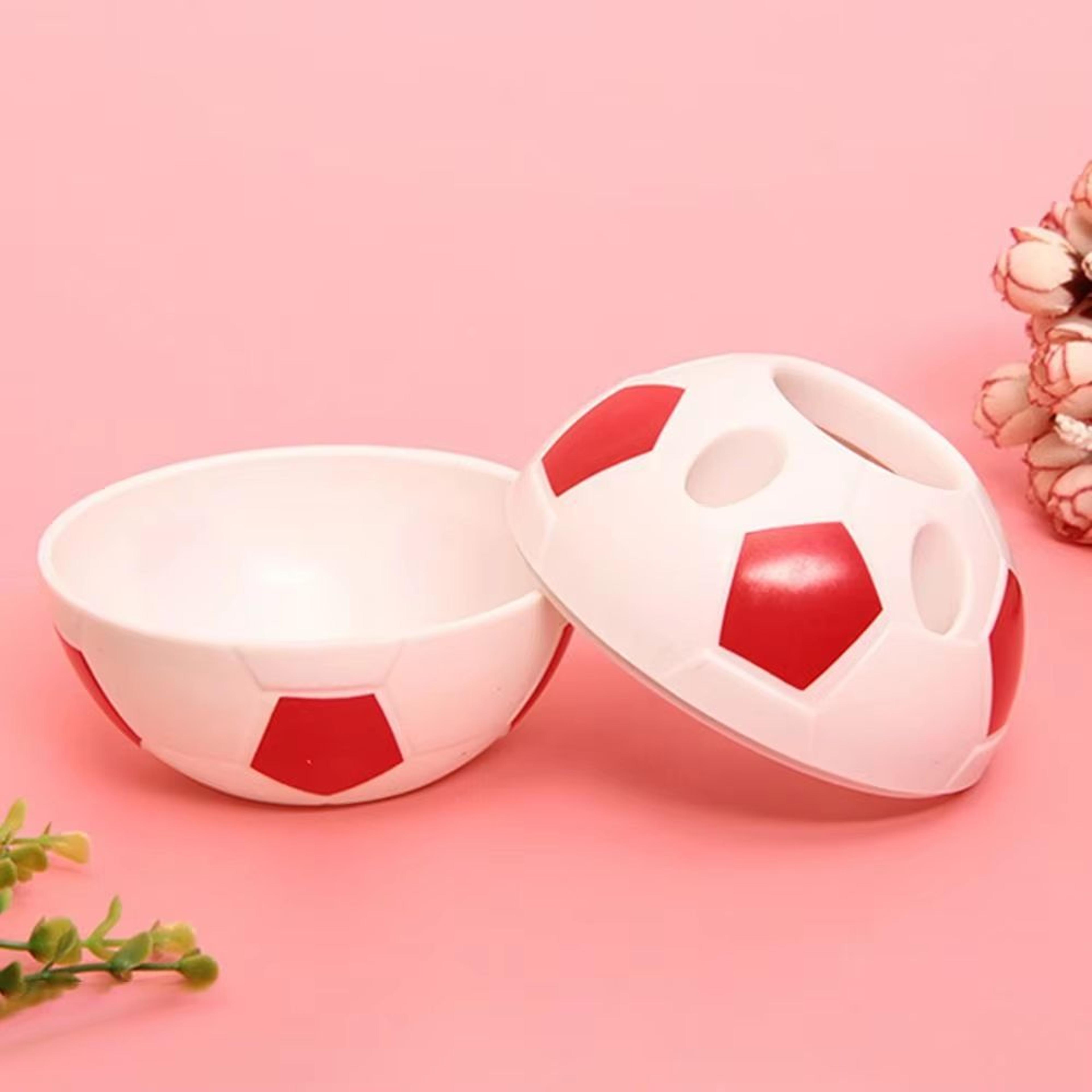 SoccerShape Desktop Pen And Toothbrush Holder Football Style Pencil Organizer 4