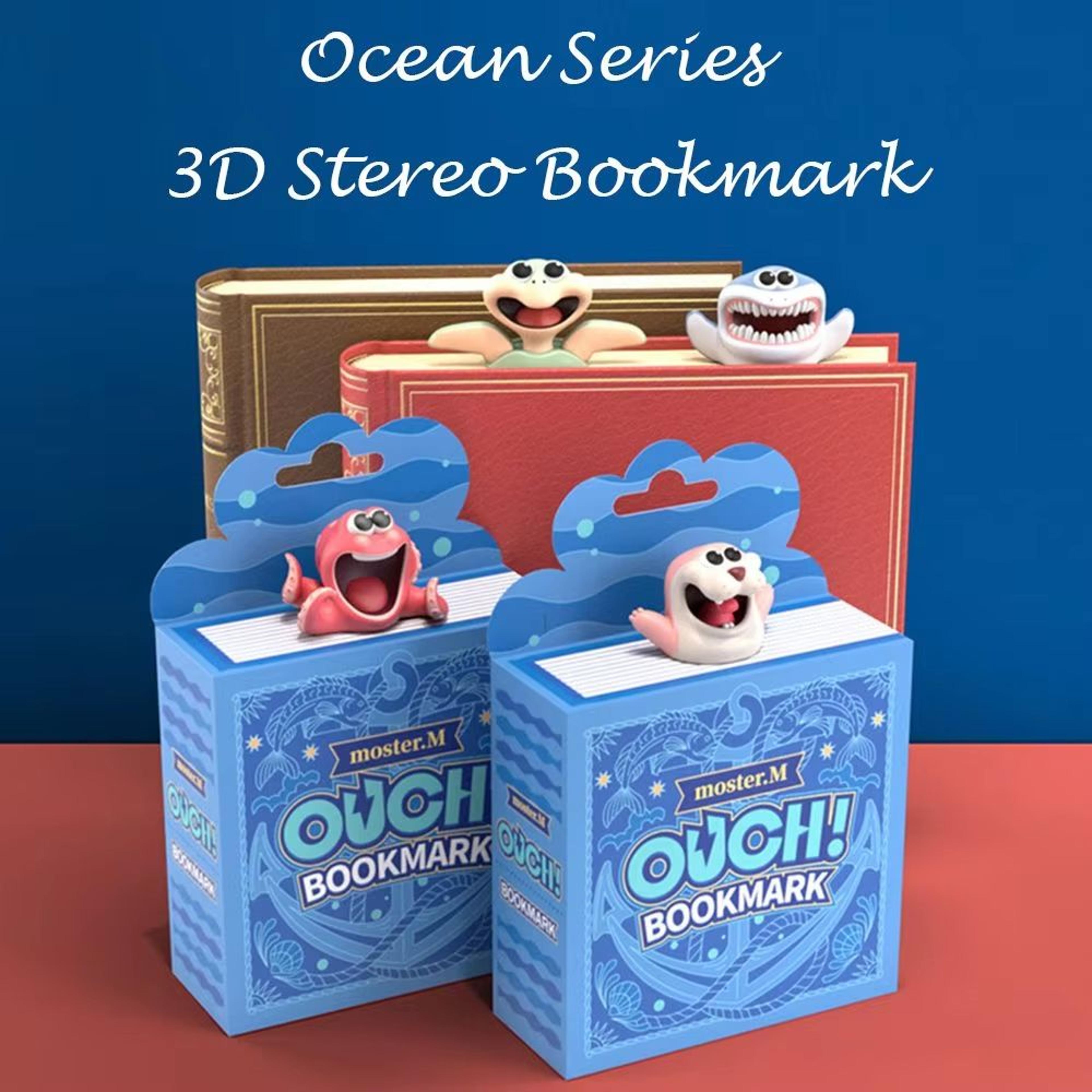 3D Stereo Cartoon Animal PVC Bookmarks Cute Cat And Friends Page Markers For School And Gifts 4