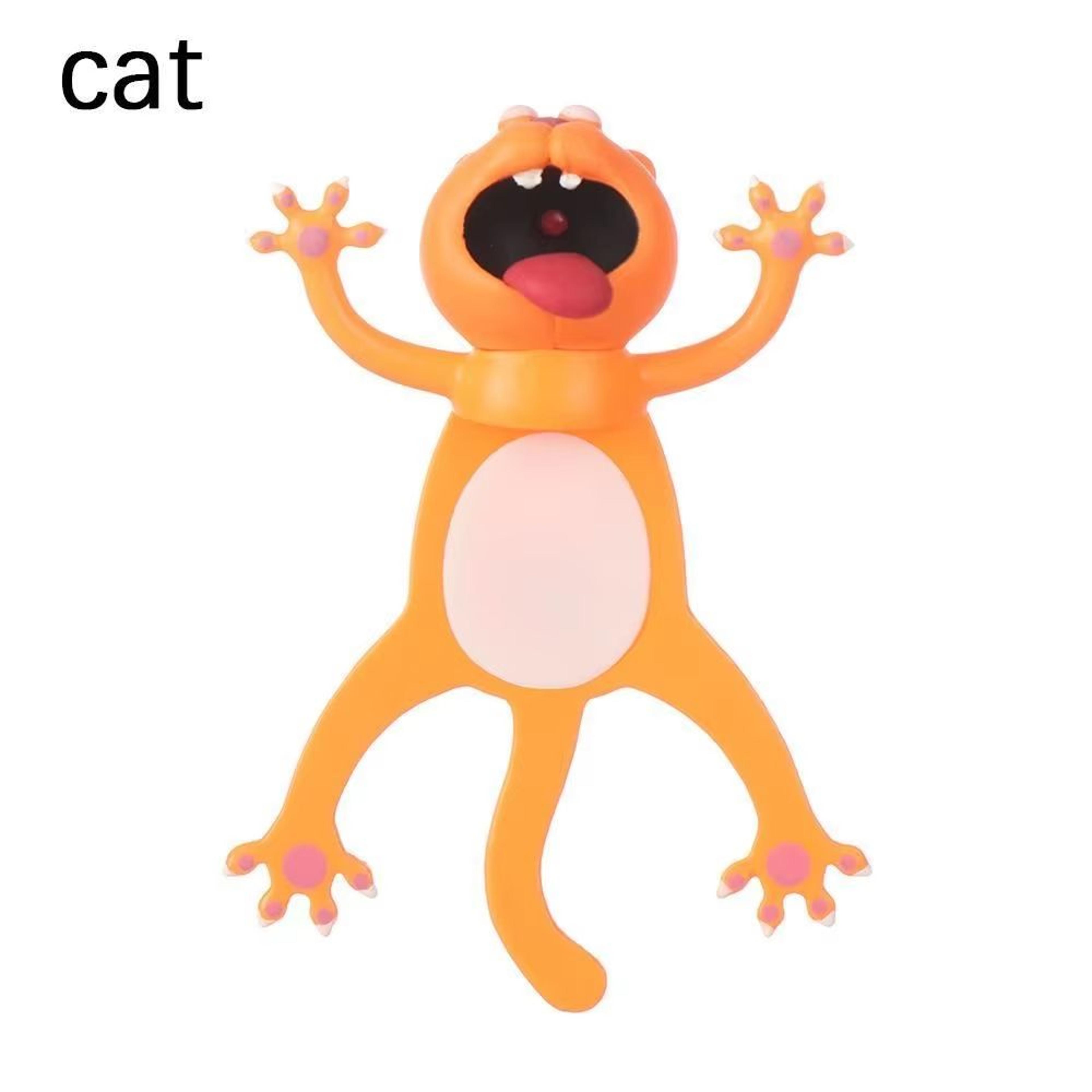 3D Stereo Cartoon Animal PVC Bookmarks Cute Cat And Friends Page Markers For School And Gifts 7