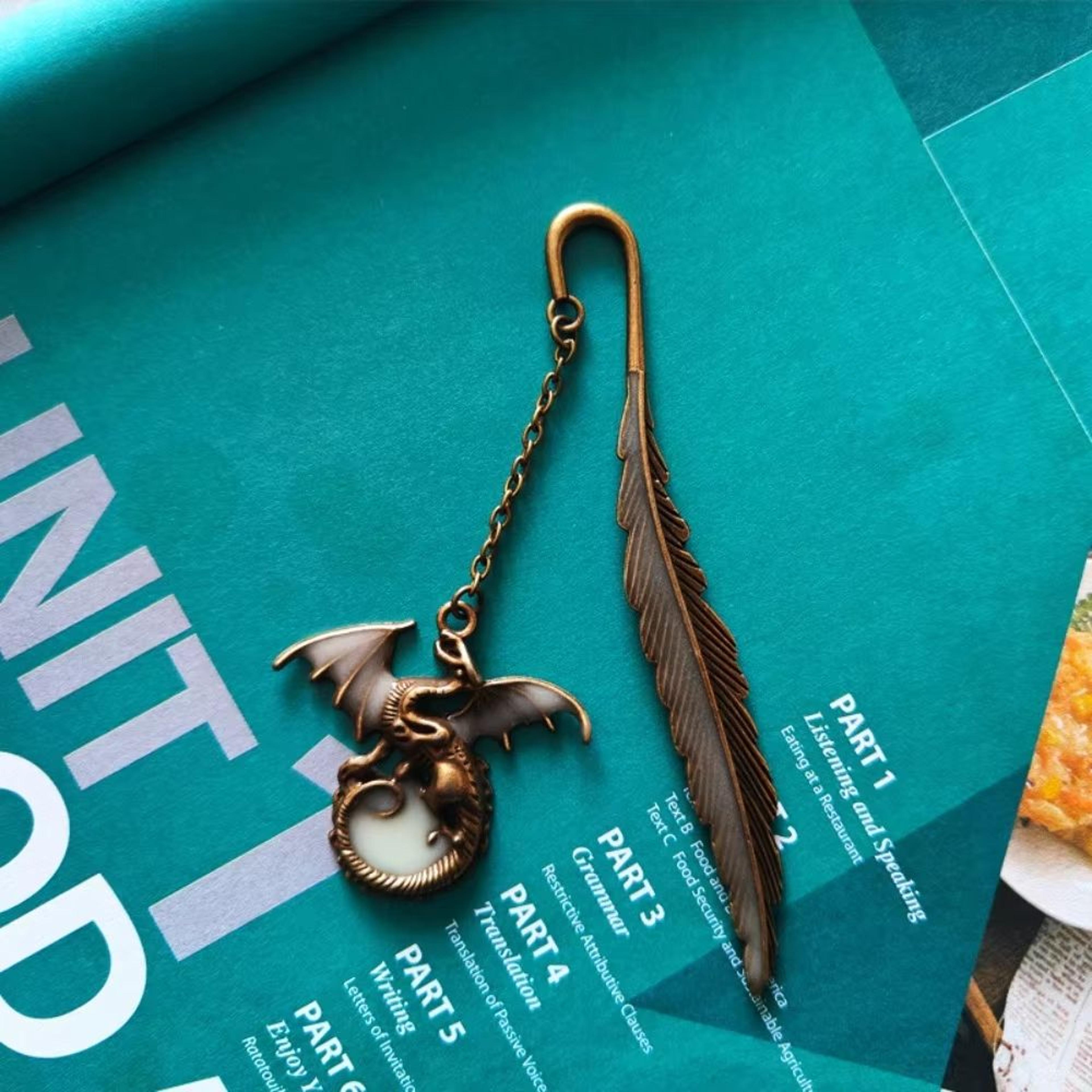 Vintage Winged Snitch Metal Bookmark With Deathly Hallows Index Divider Page Marker 2