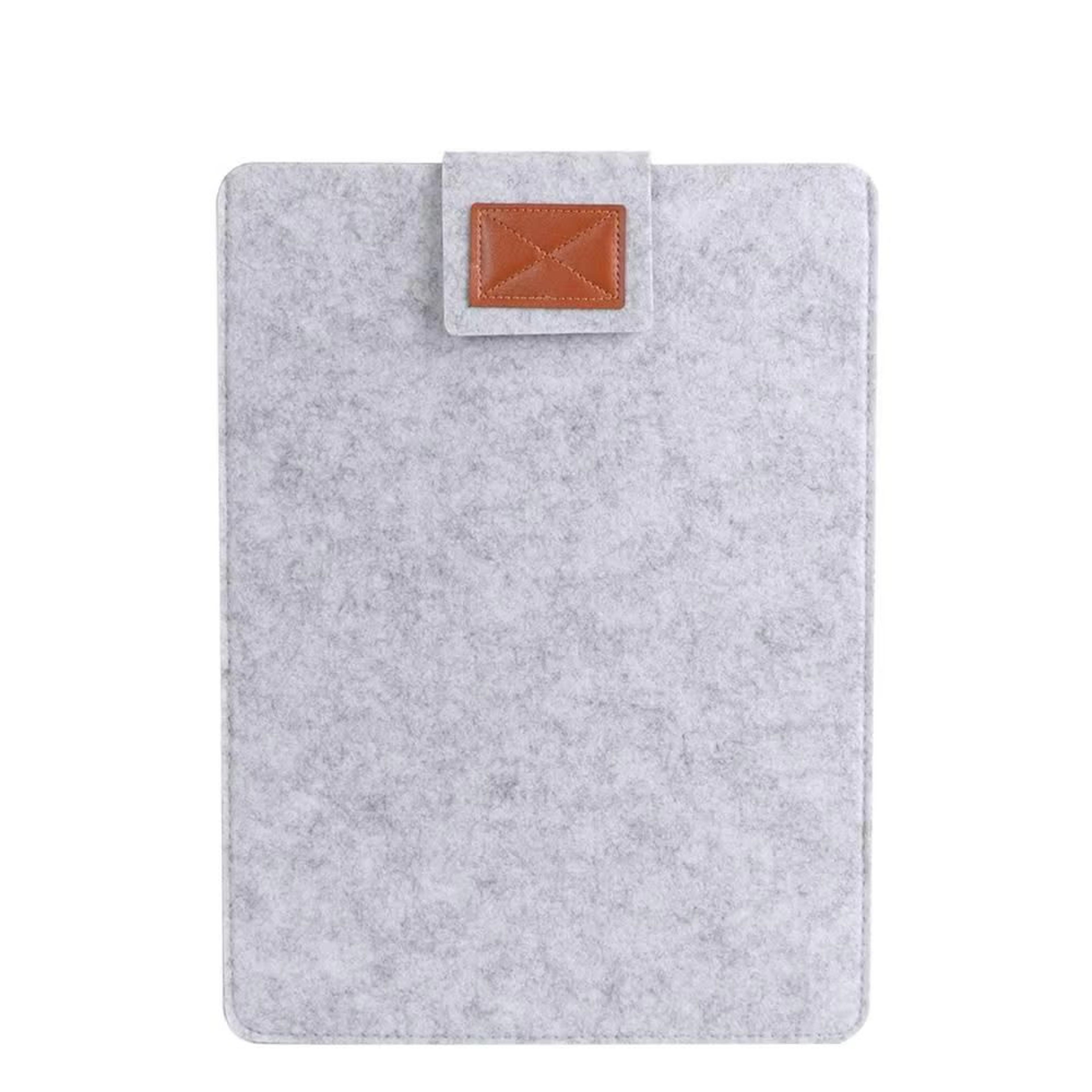 Ultra Thin Wool Felt Laptop Sleeve With PU Leather Stand Case 6