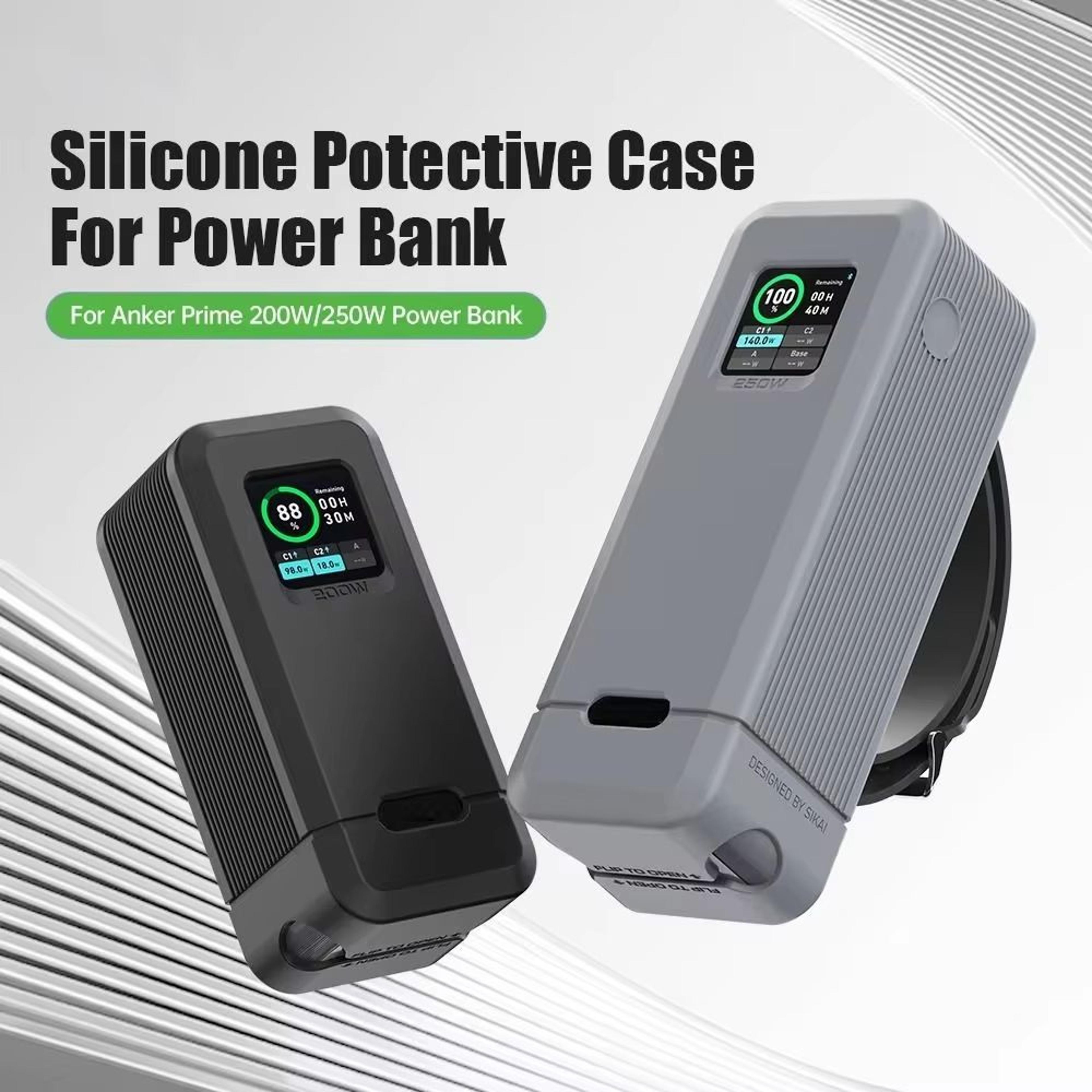 Shockproof Silicone Protective Case With Dustproof AntiDrop Cover For Anker Prime Power Bank 0