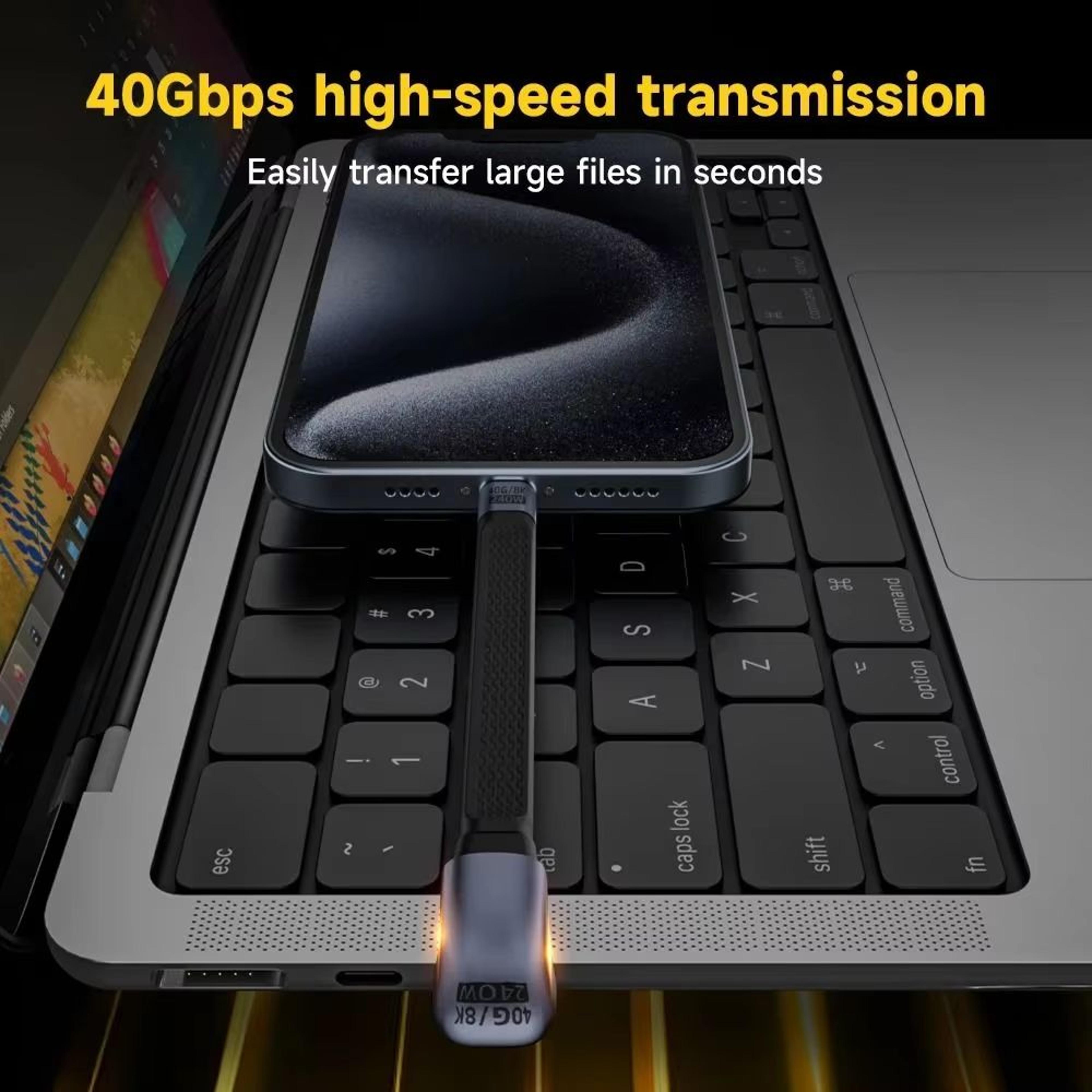 Professional USB40 USBC To USBC Cable 8K 60Hz With 40Gbps Data And PD 240W Fast Charging 5
