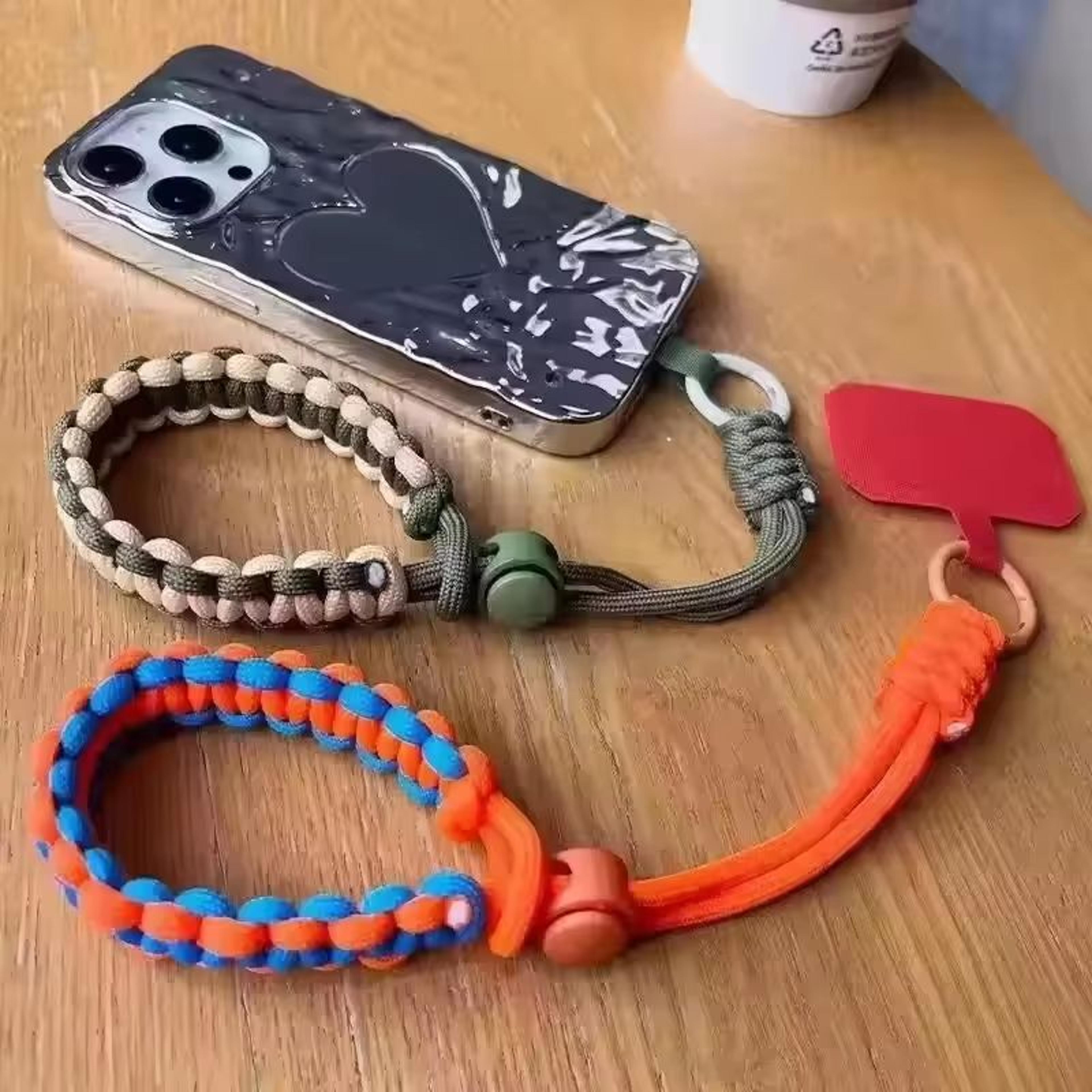 Cute Braided Phone Wrist Lanyard In Candy Colors 2