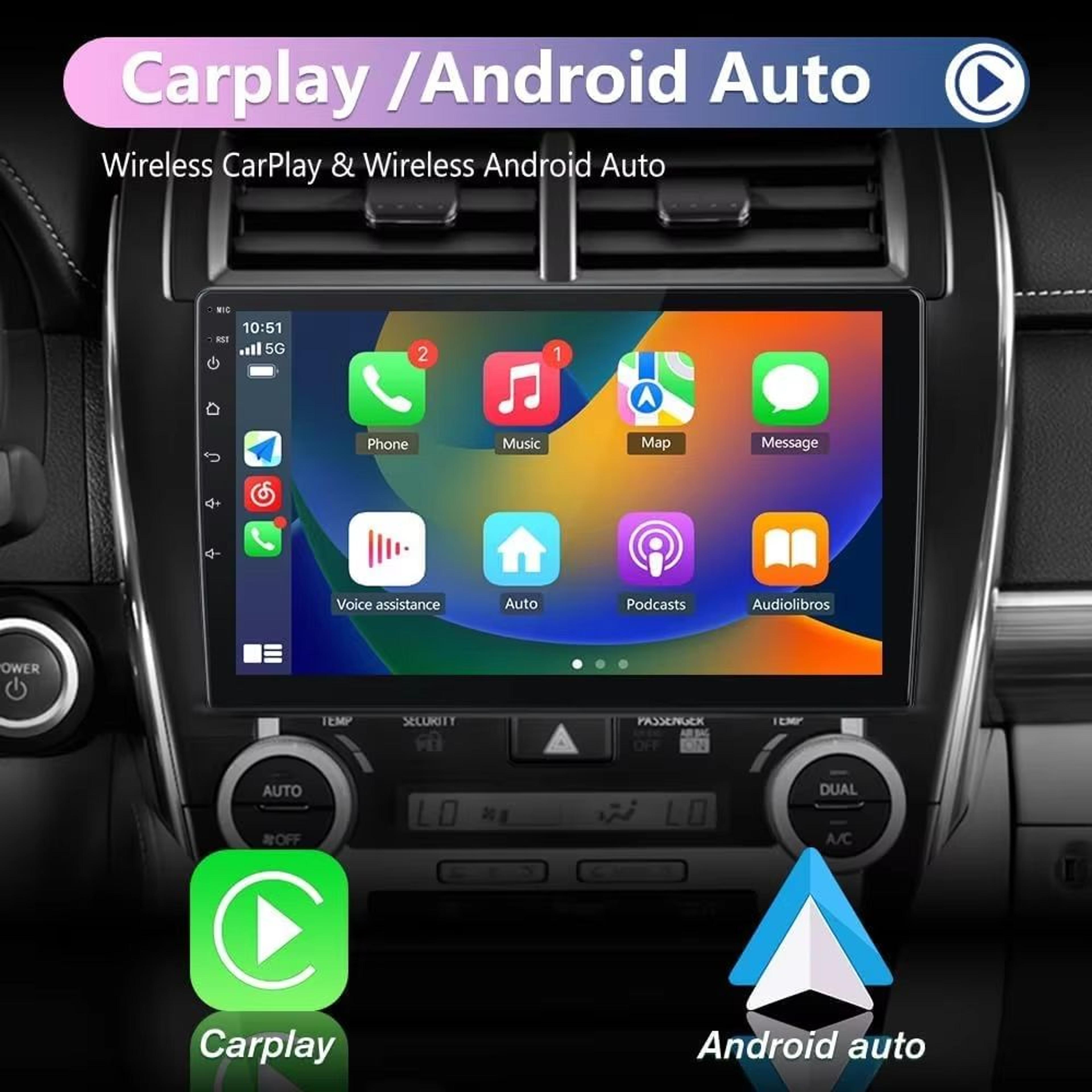 101 Inch Android 13 Car Radio With Wireless CarPlay For Toyota Camry 20122014 GPS Navigation And Ba 2