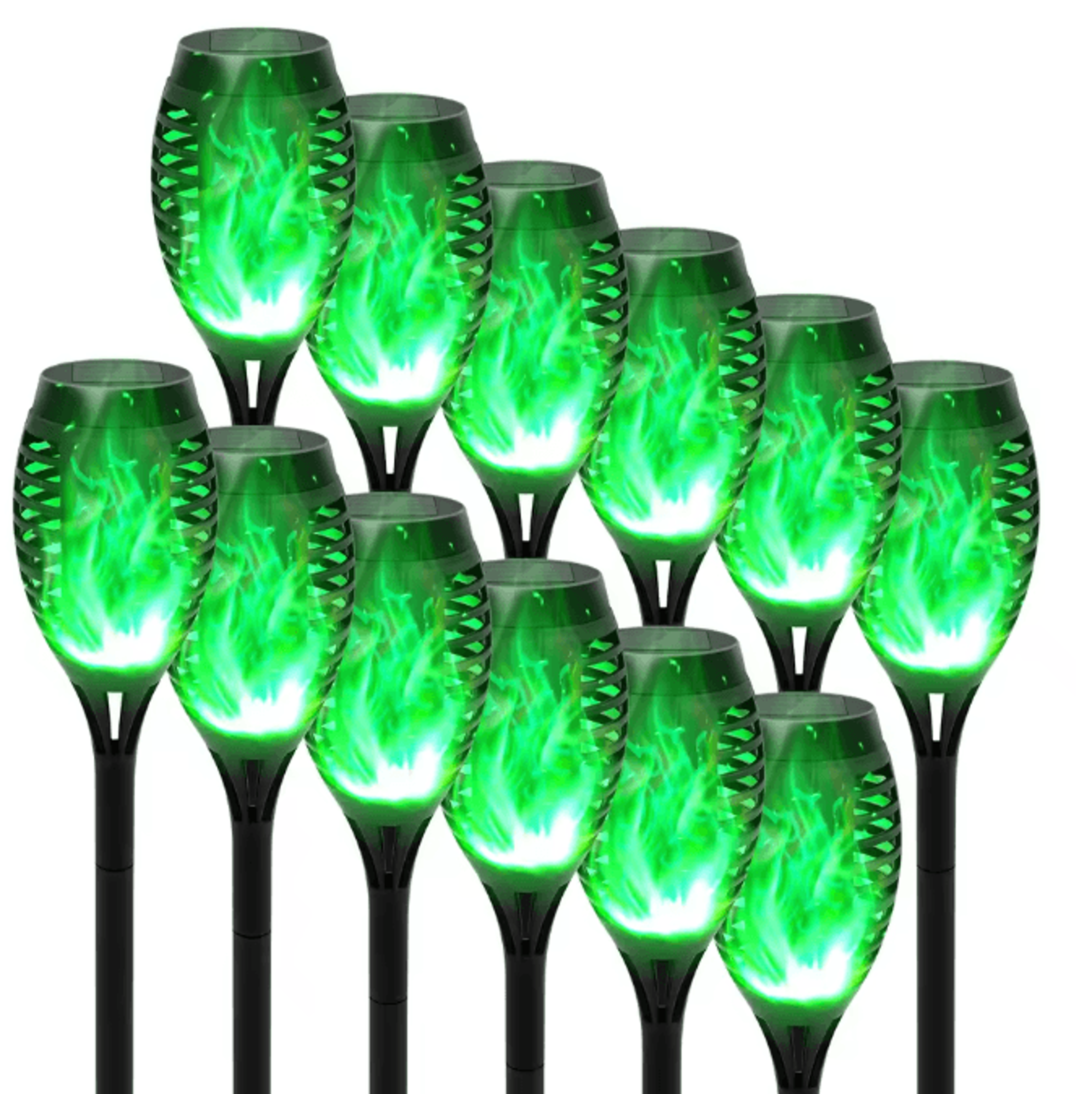 Solar Flickering Flame Outdoor Garden Light Landscape Stake Waterproof Solar Yard Decor 0