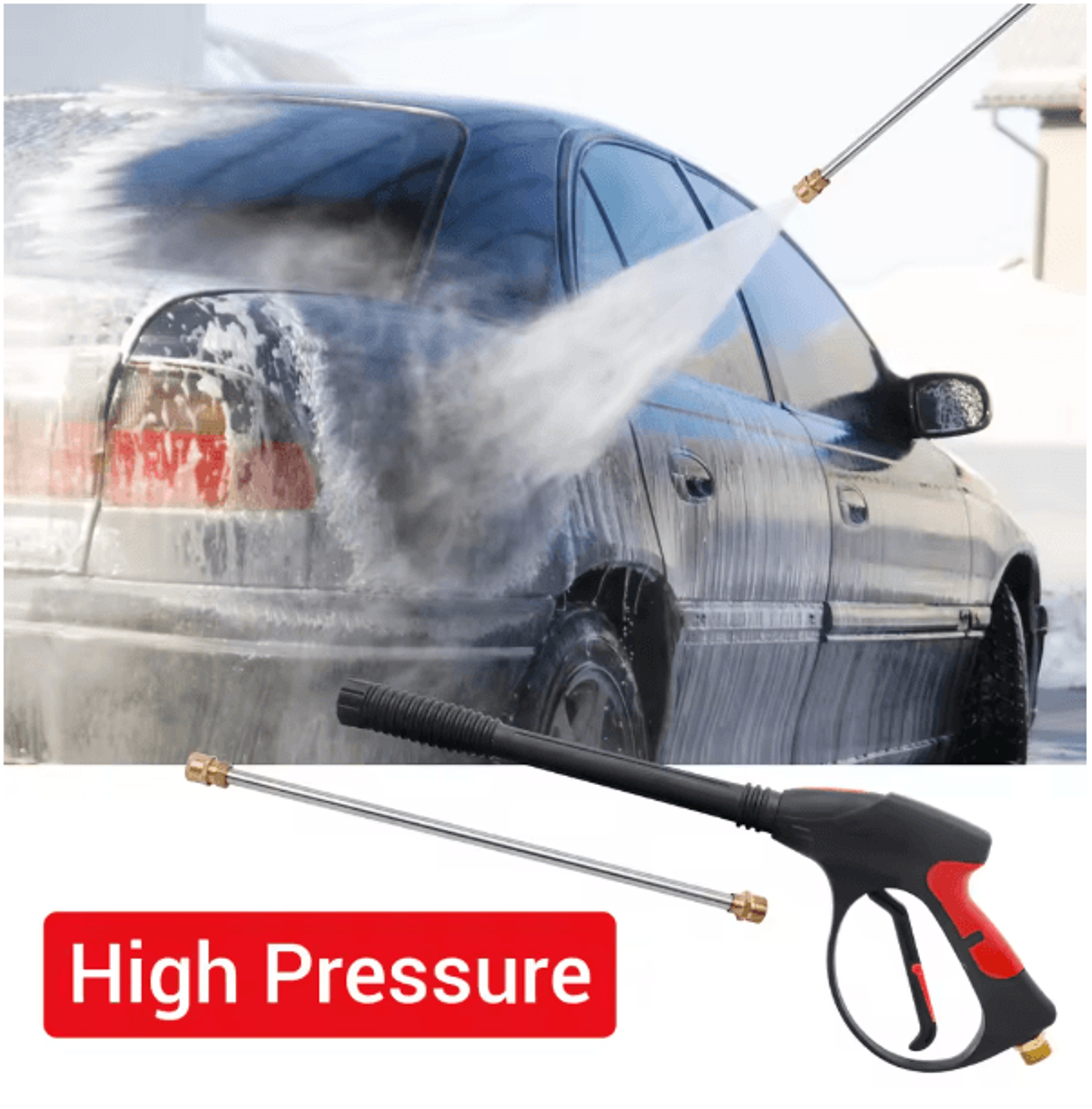 Premium HighPressure Washer Gun With Power Washer Spray Wand And 5 Quick Connect Nozzles 3