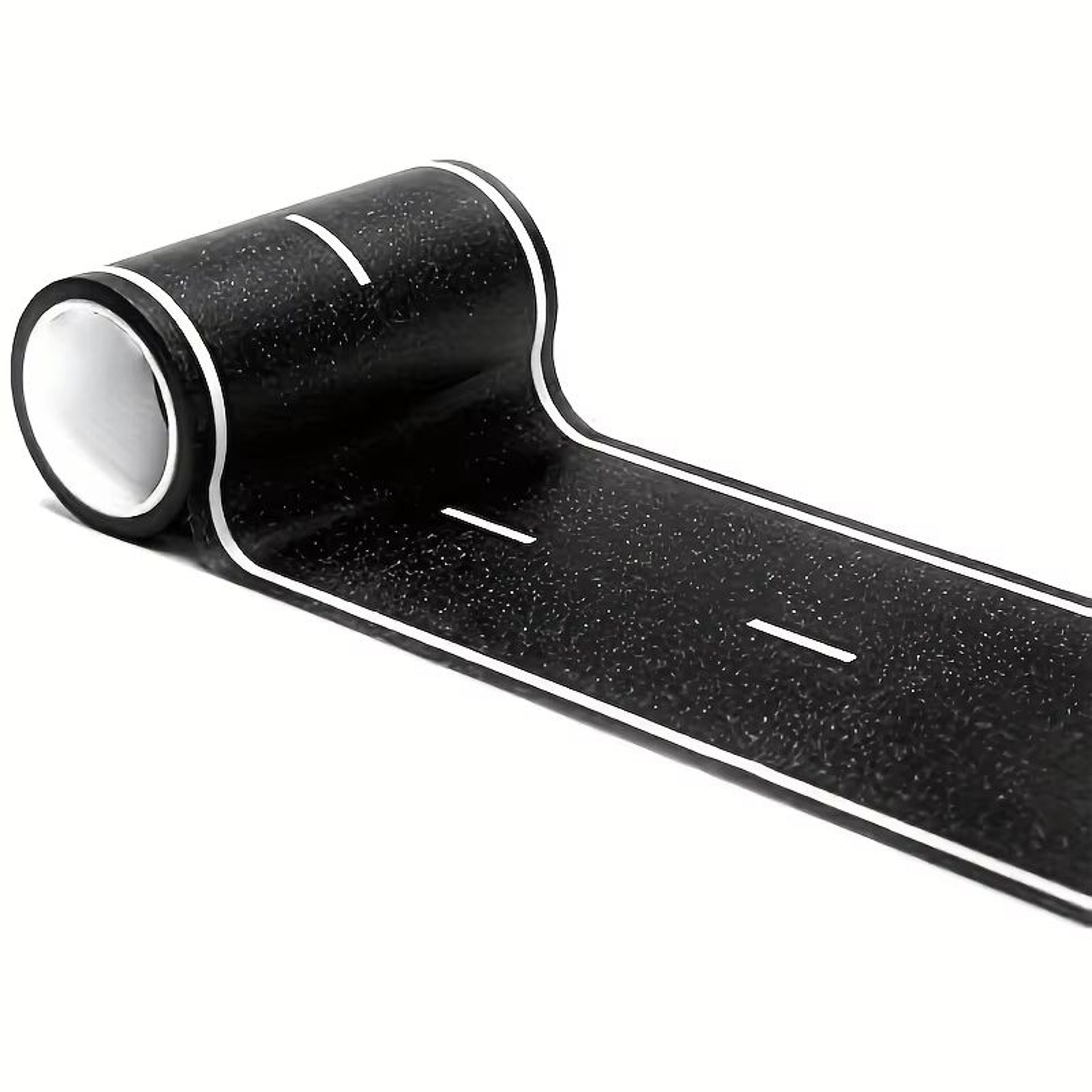 Reusable Road Tape Stickers Cartoon Race Track Decor In Black Polyurethane For Parties And Toy Car  6