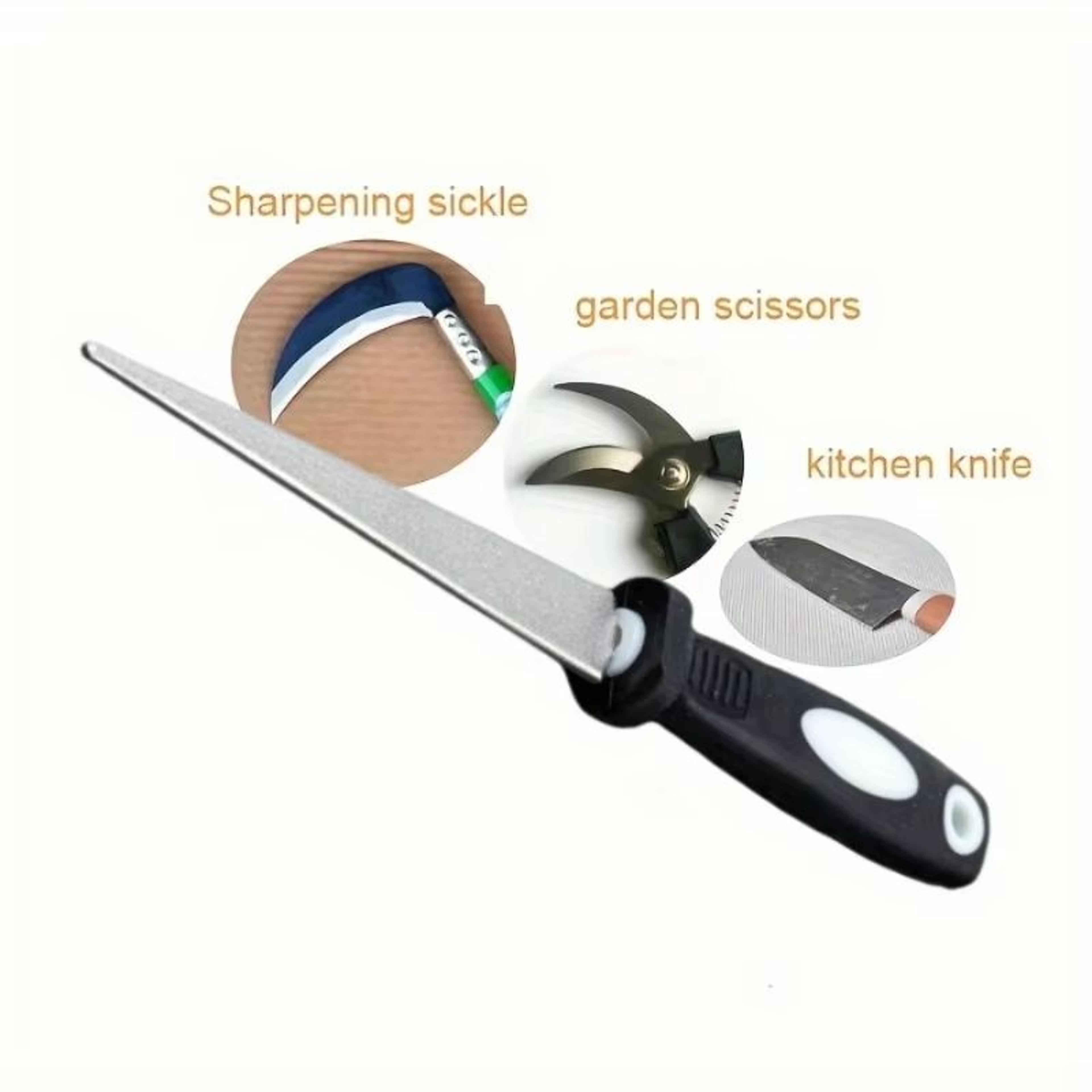 Diamond Sharpening Stone With DoubleSided Flat  Curved Surfaces And EasyGrip Handle 1