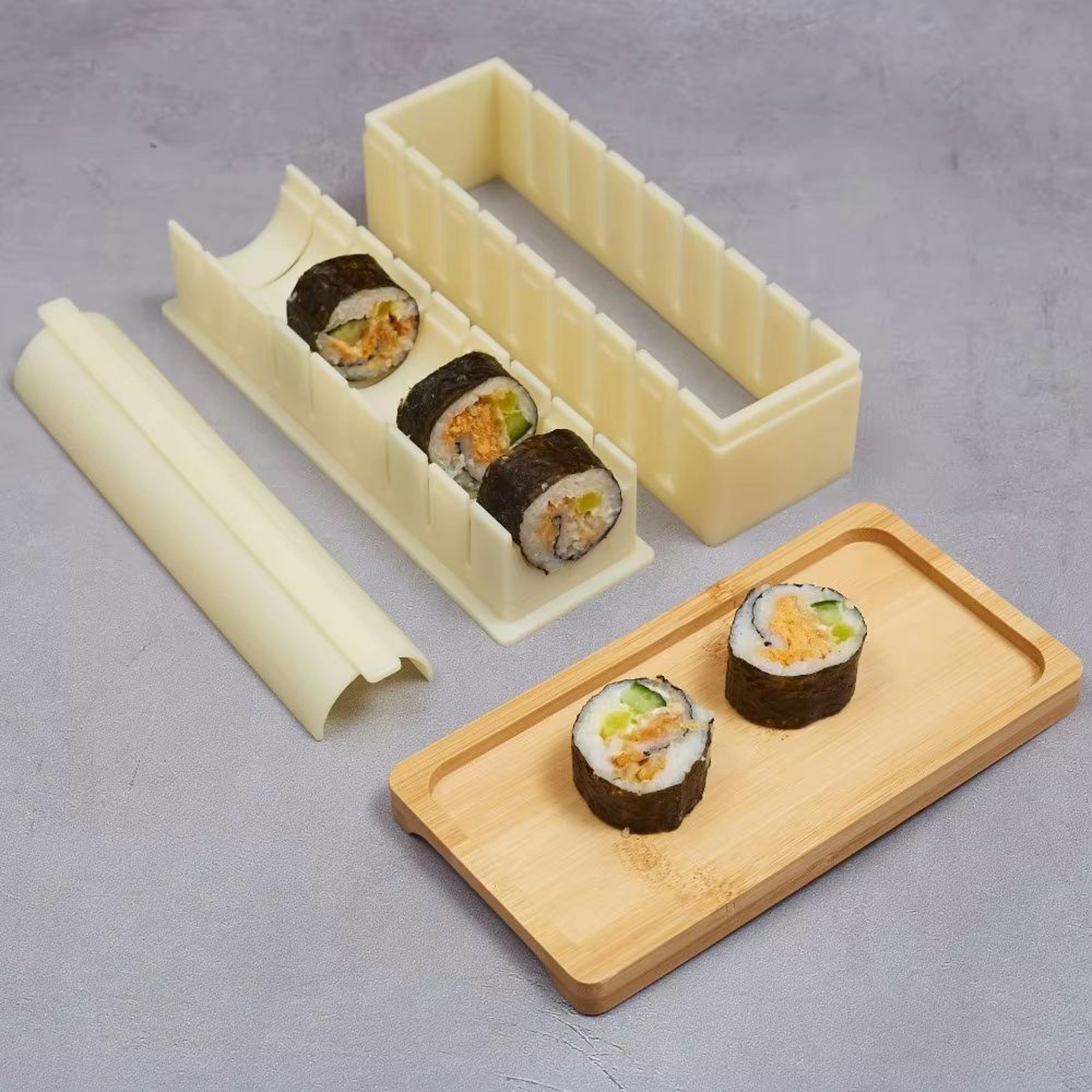 3pcs Sushi Maker Kit Kimbap Roll Molds Round Square Heart Easy DIY Sushi Rolling Mold Tools For Hom 3