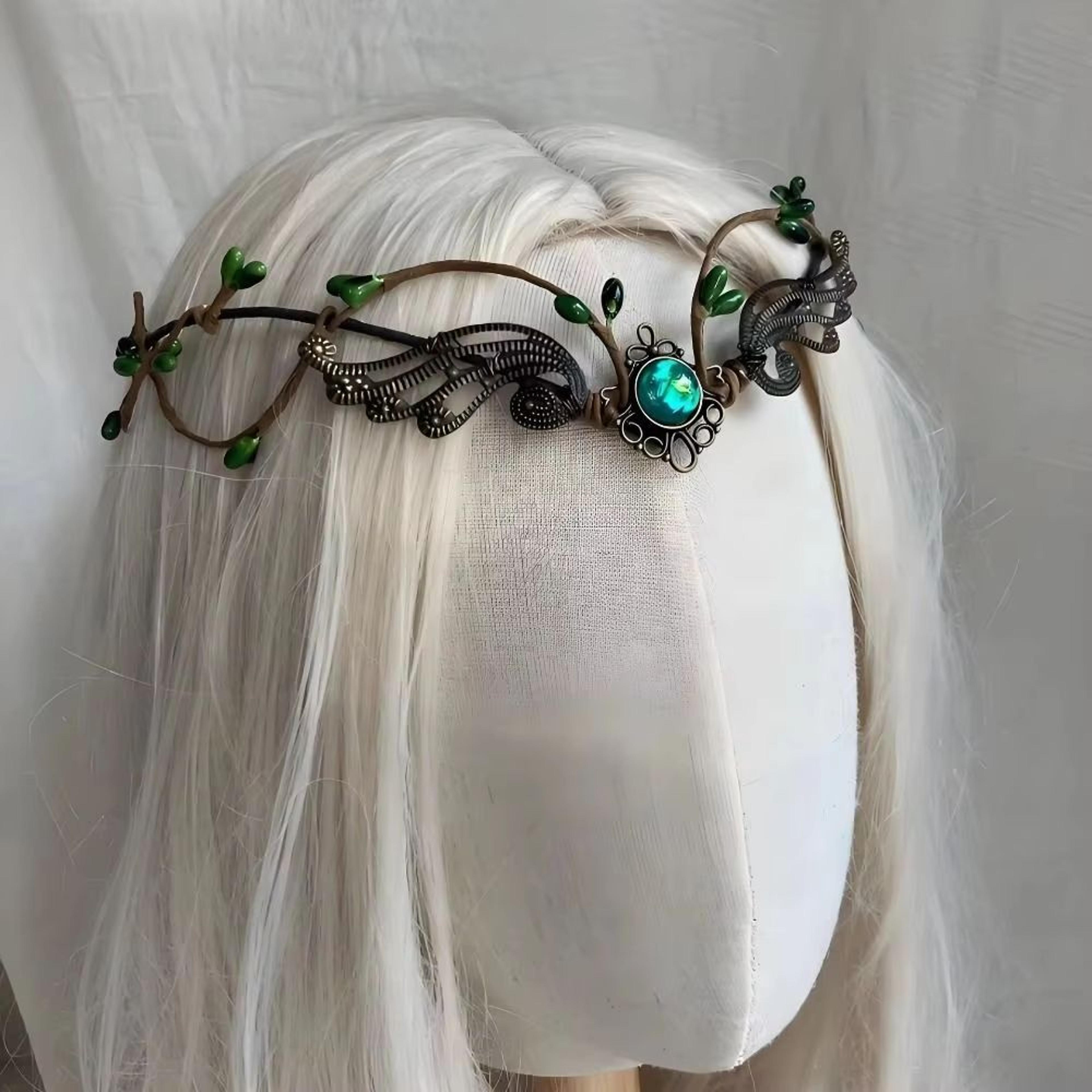 Elven Vine Elf Crown Tiara Headpiece For Fairy Witch And Woodland Looks Gothic Bridal Hair Accessor 0