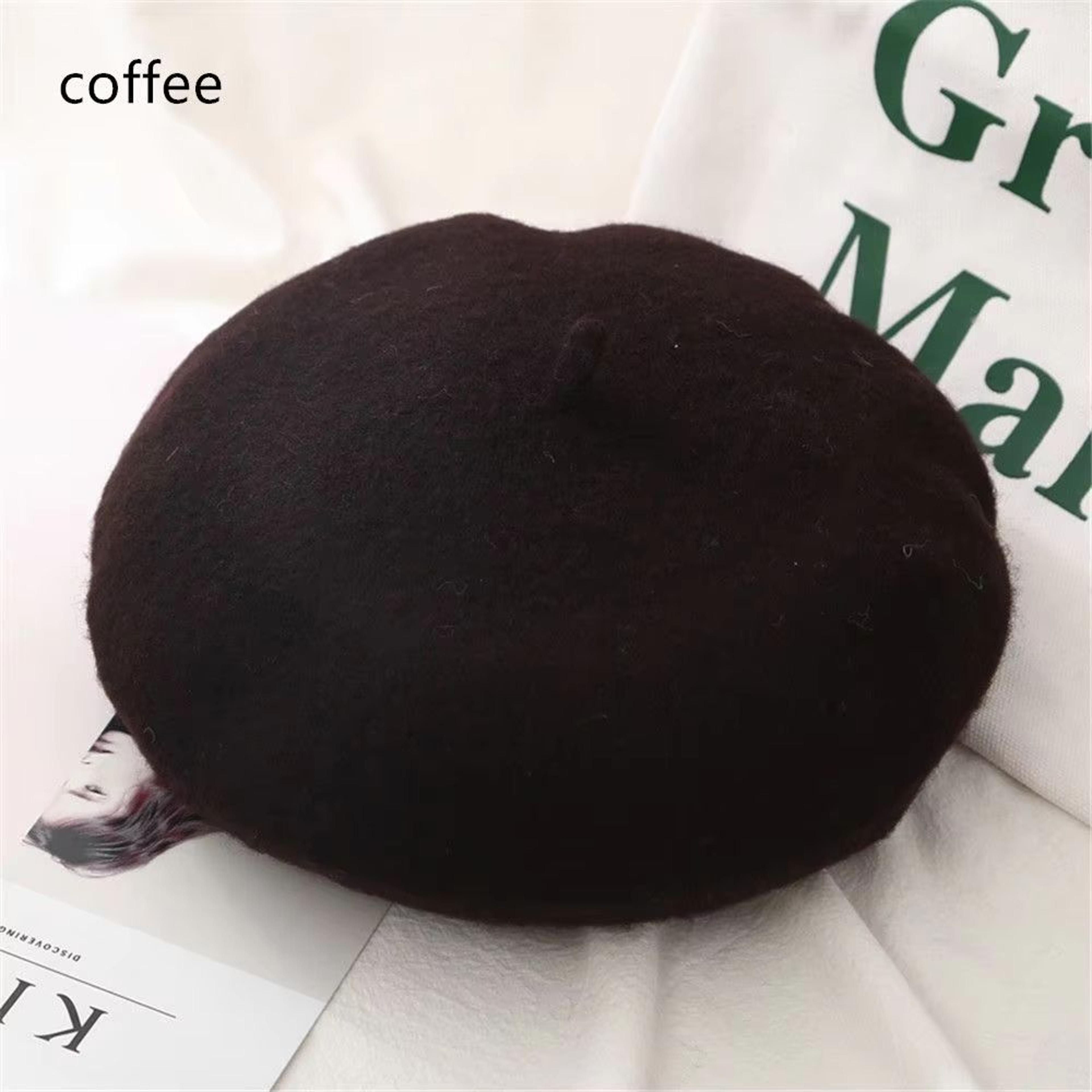 Women And Girls Wool Beret Hat Baggy Beanie Flat Cap Style Soft Felt Look For Autumn And Winter Out 6