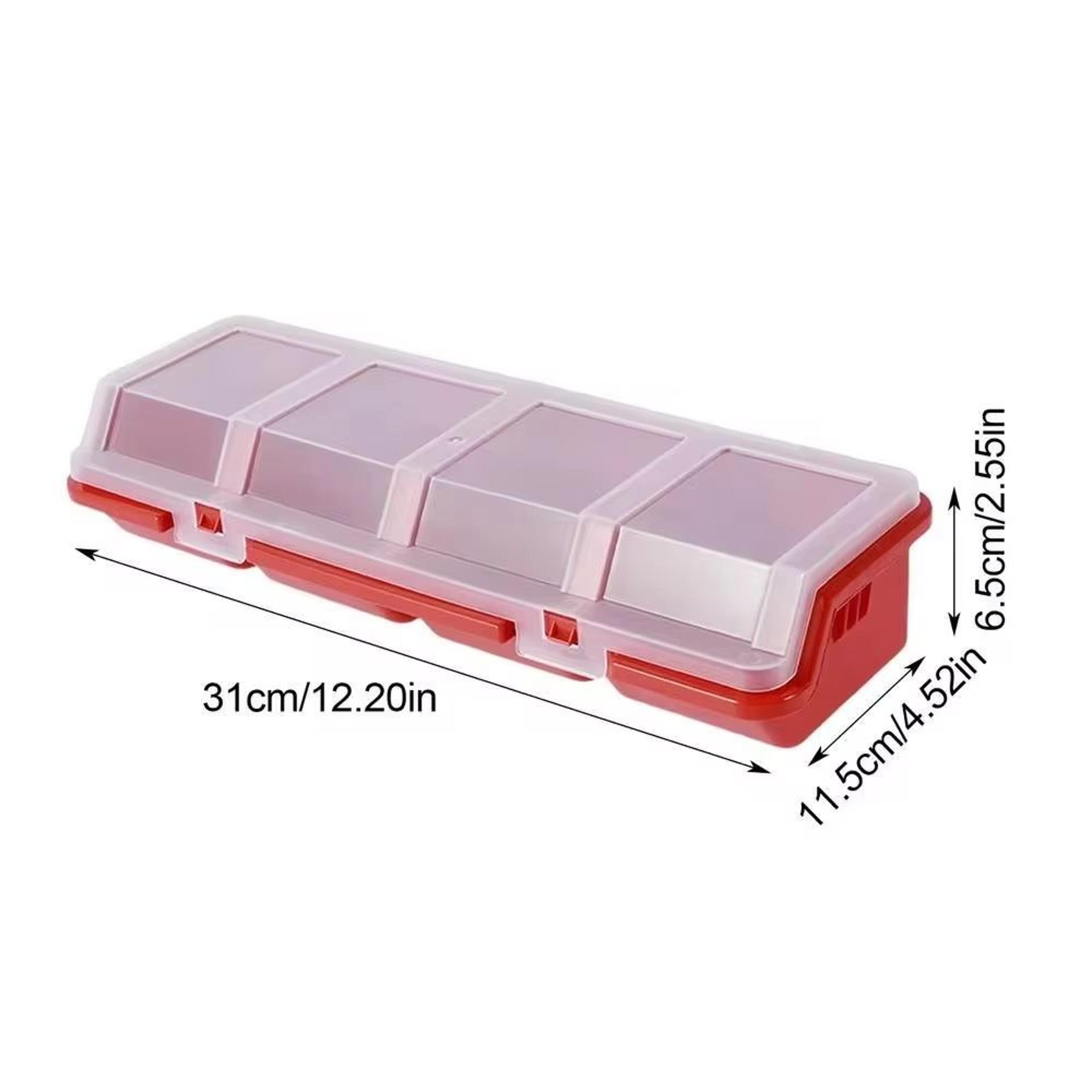 4Compartment Parts Storage Box With Lid Clear Screw Organizer Box For Small Hardware Crafts And Too 7