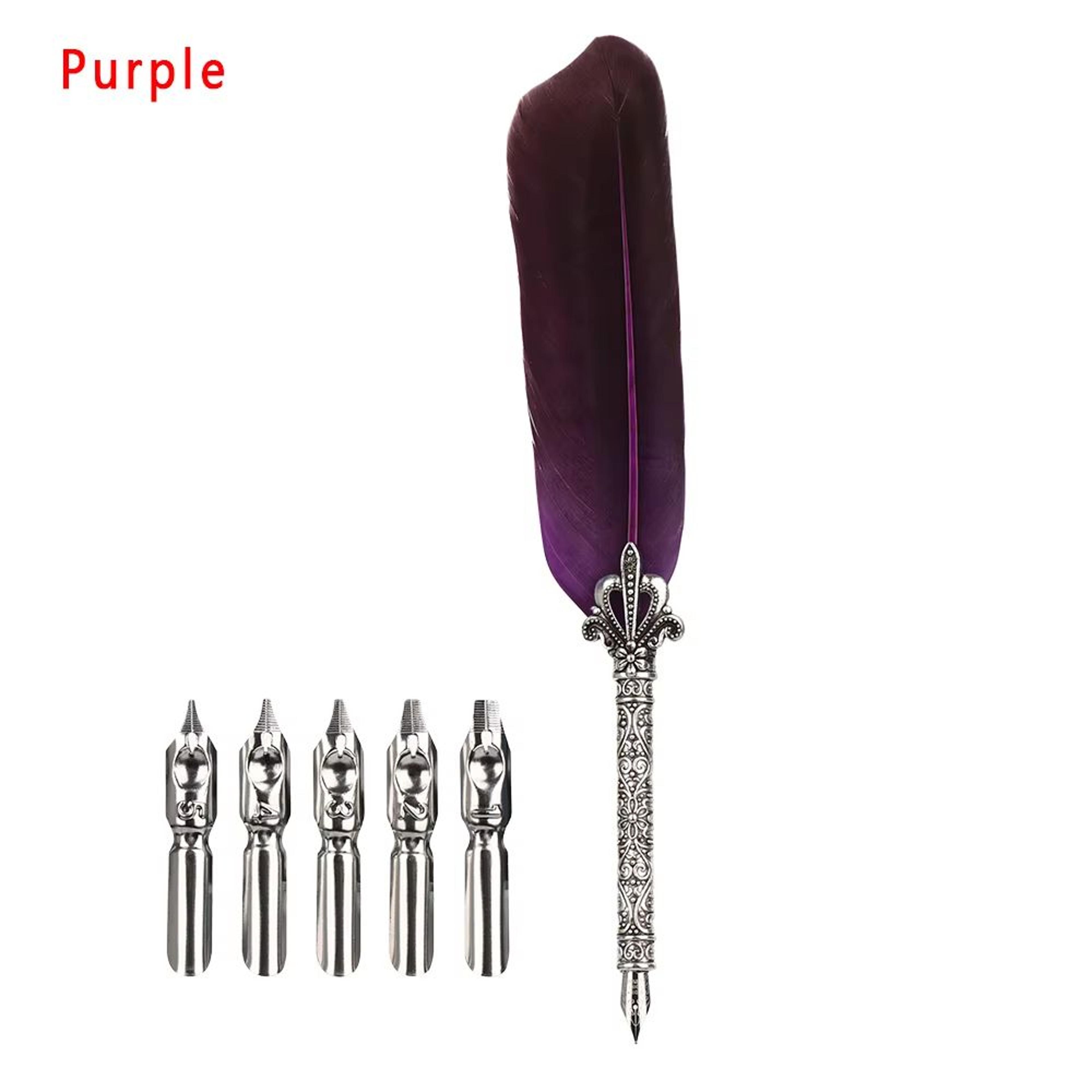 Vintage English Calligraphy Feather Quill Pen Writing Set 11