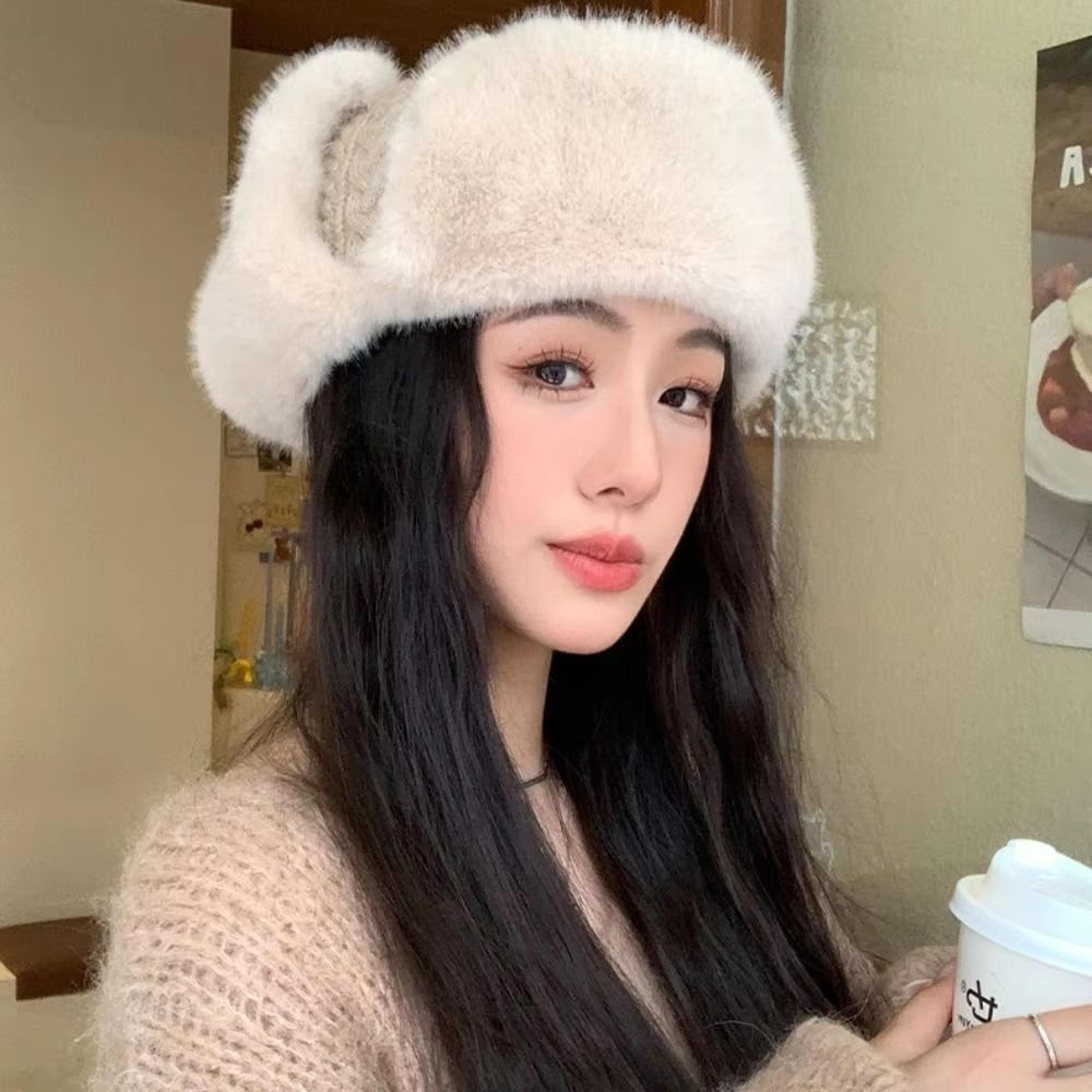 Knitted Extended Ear Protection Winter Lei Feng Hat For Women 1