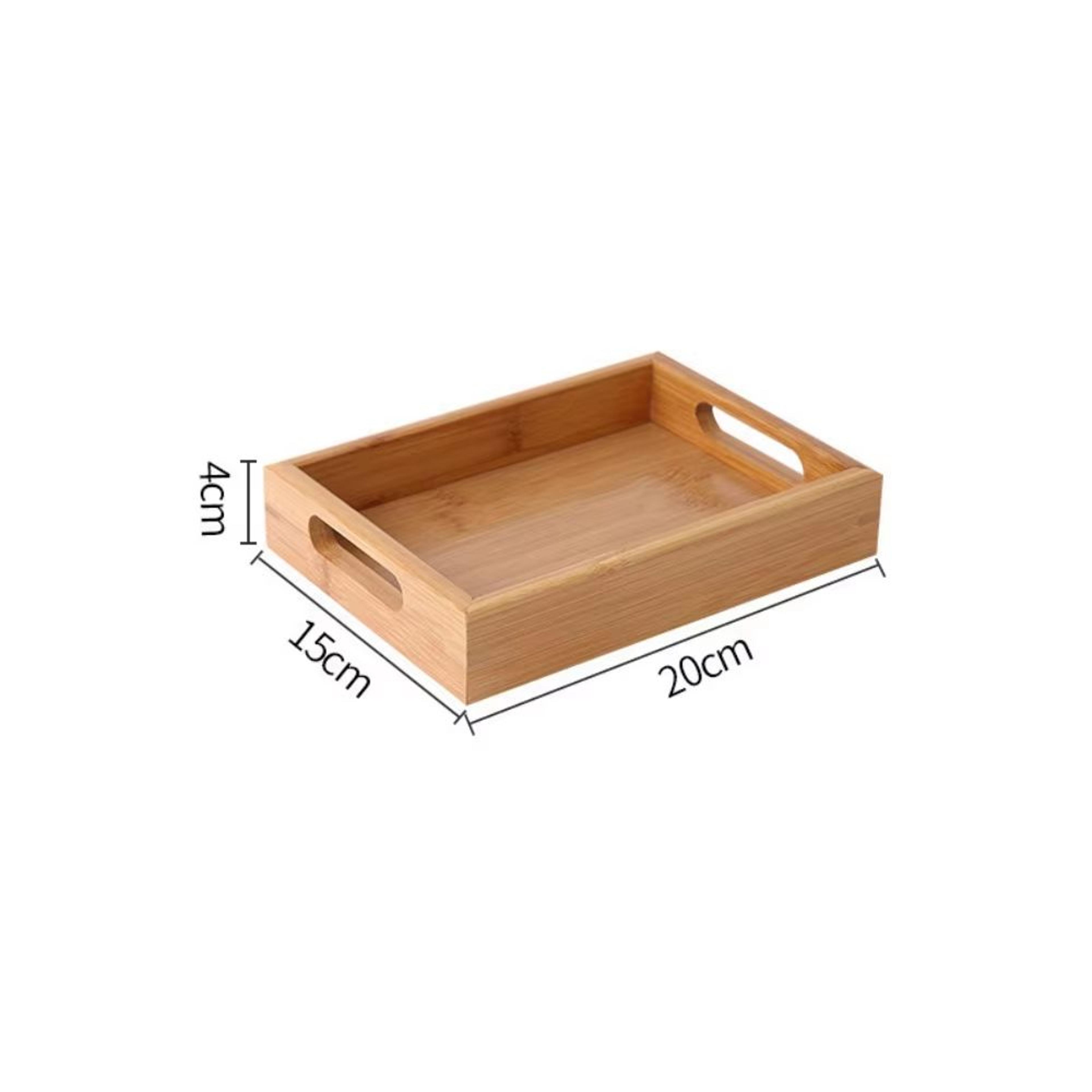 Rectangular Retro Bamboo Storage Tray For Home Organization 7