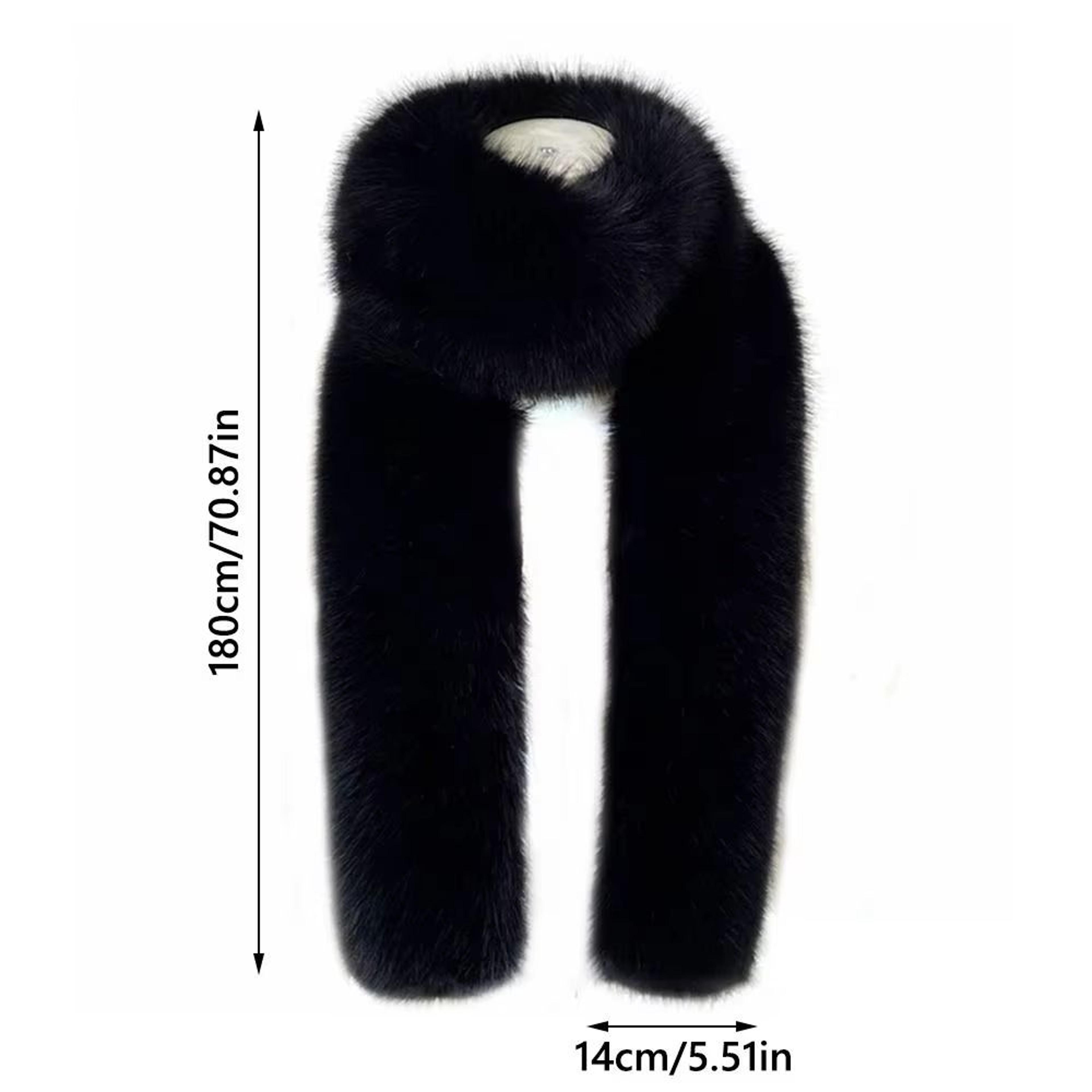 Luxury Plush Fake Fur Long Scarf 7087in Soft Winter Wrap  Shawl 5