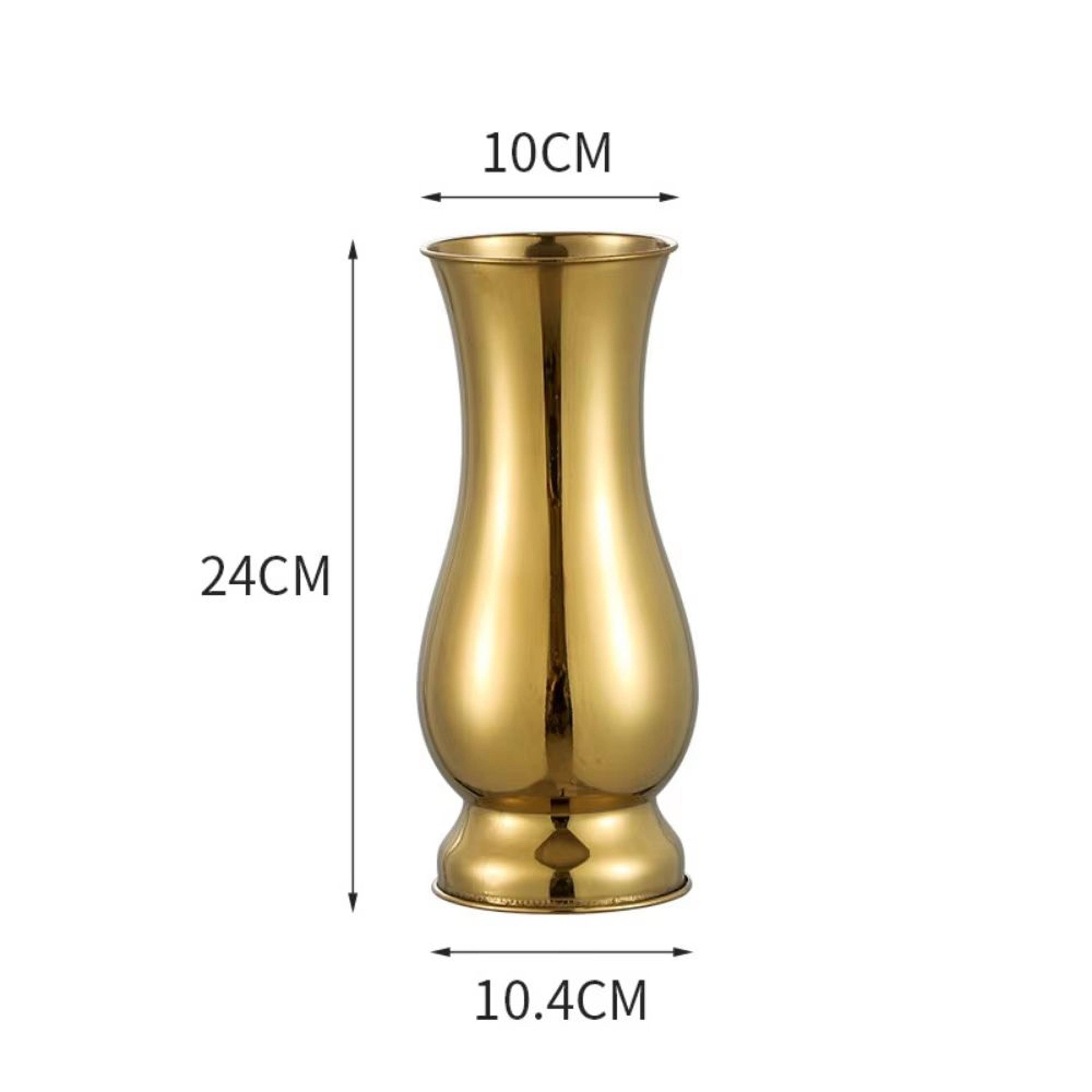 Golden Stainless Steel Flower Vase Decorative Centerpiece For Home  Garden 10