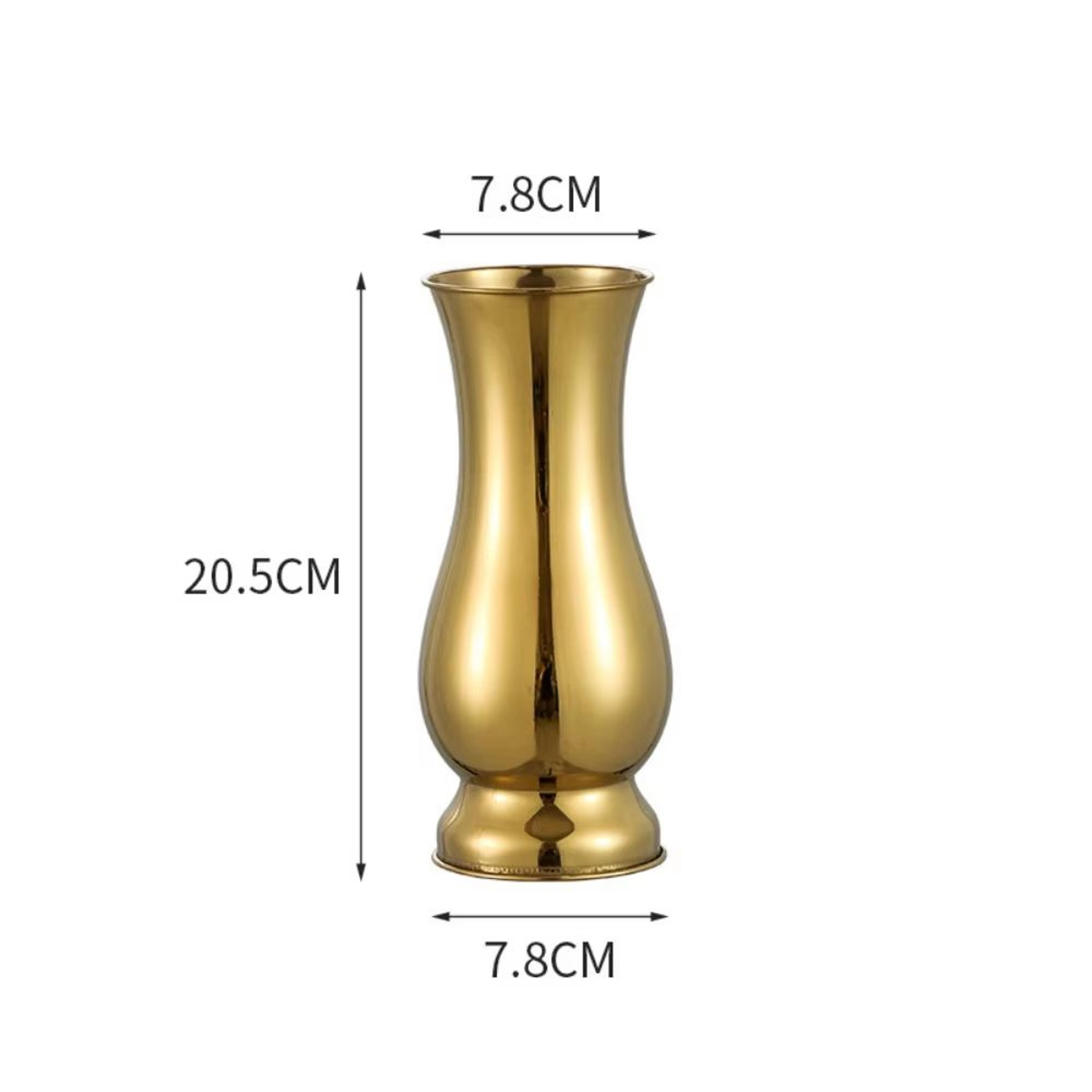 Golden Stainless Steel Flower Vase Decorative Centerpiece For Home  Garden 8
