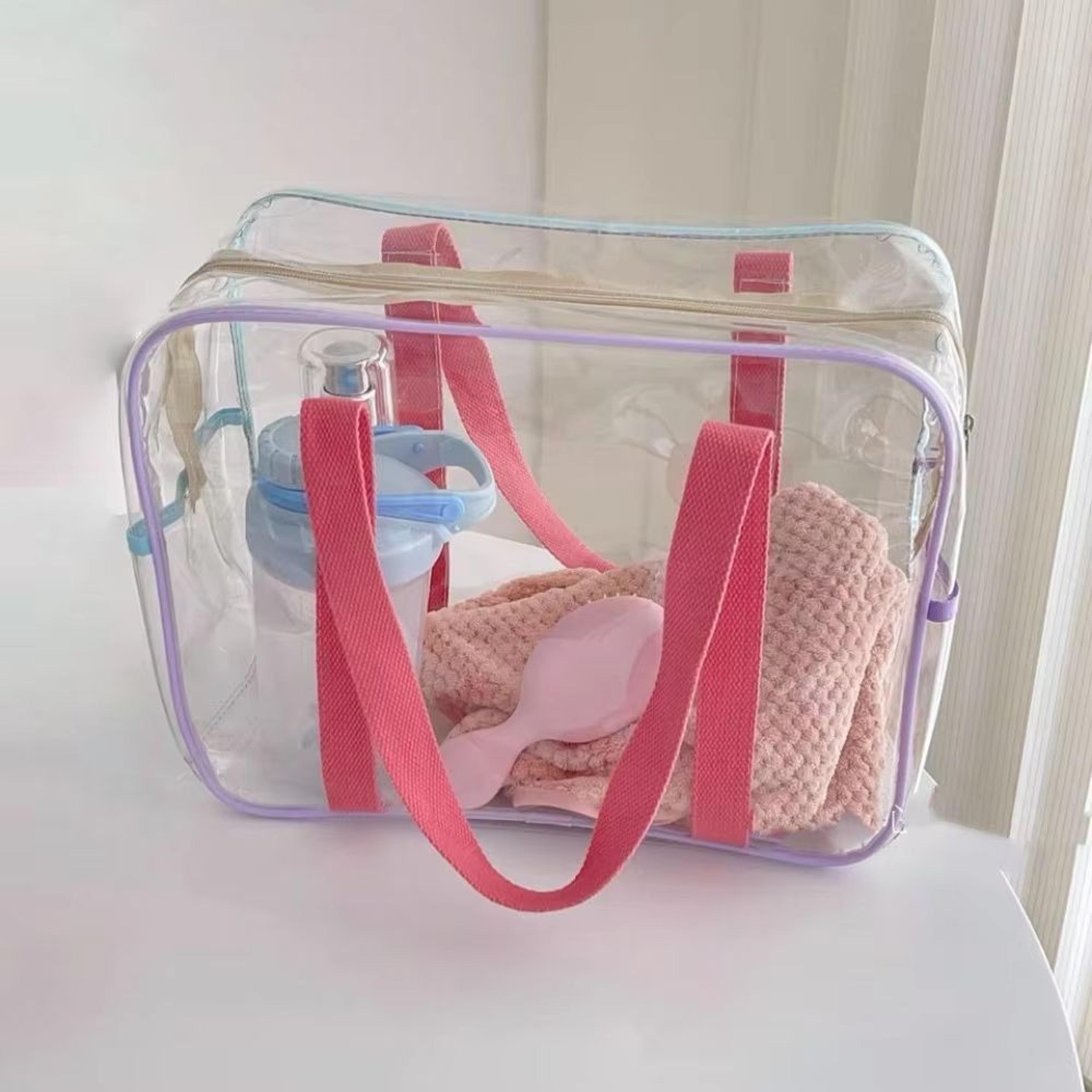 Large Transparent PVC Jelly Beach Bag Waterproof Outdoor Tote 6