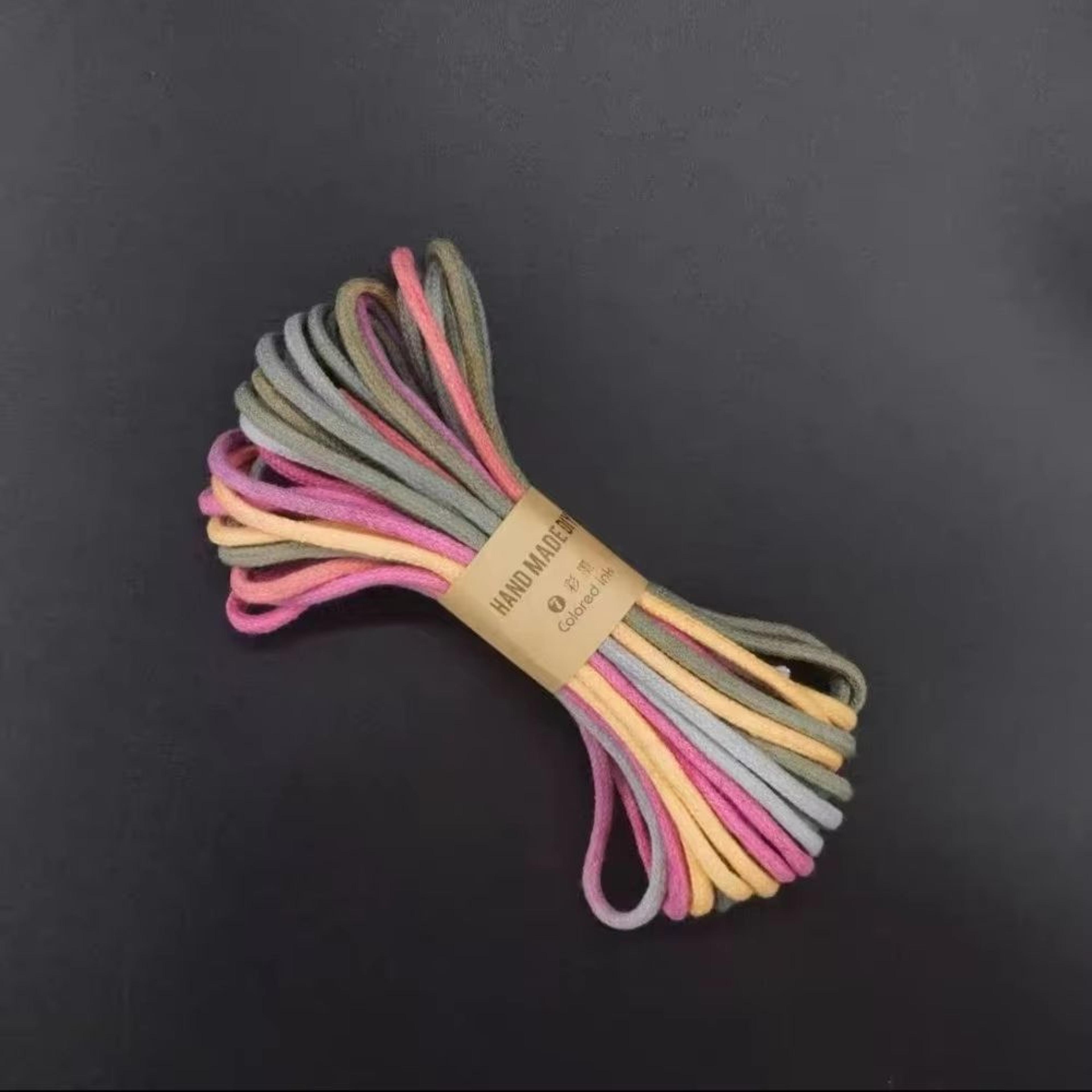 Gradient HandDyed Braided Macrame Cotton Rope 012in Thick 328ft DIY Bracelet String 11