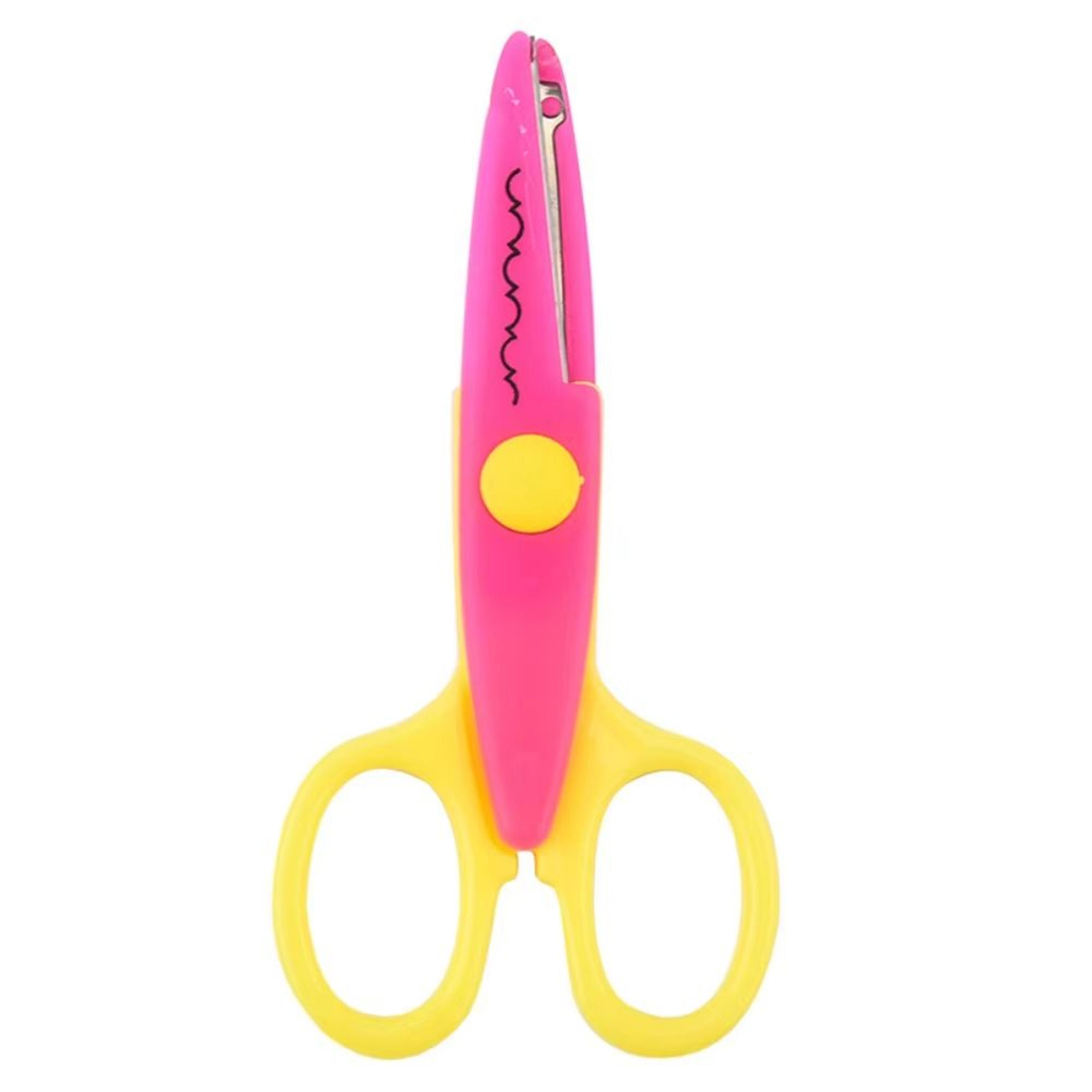 Color Lace DIY Scissors 67in Comfortable Grip Wavy Pattern Art  Safety Scissors 6