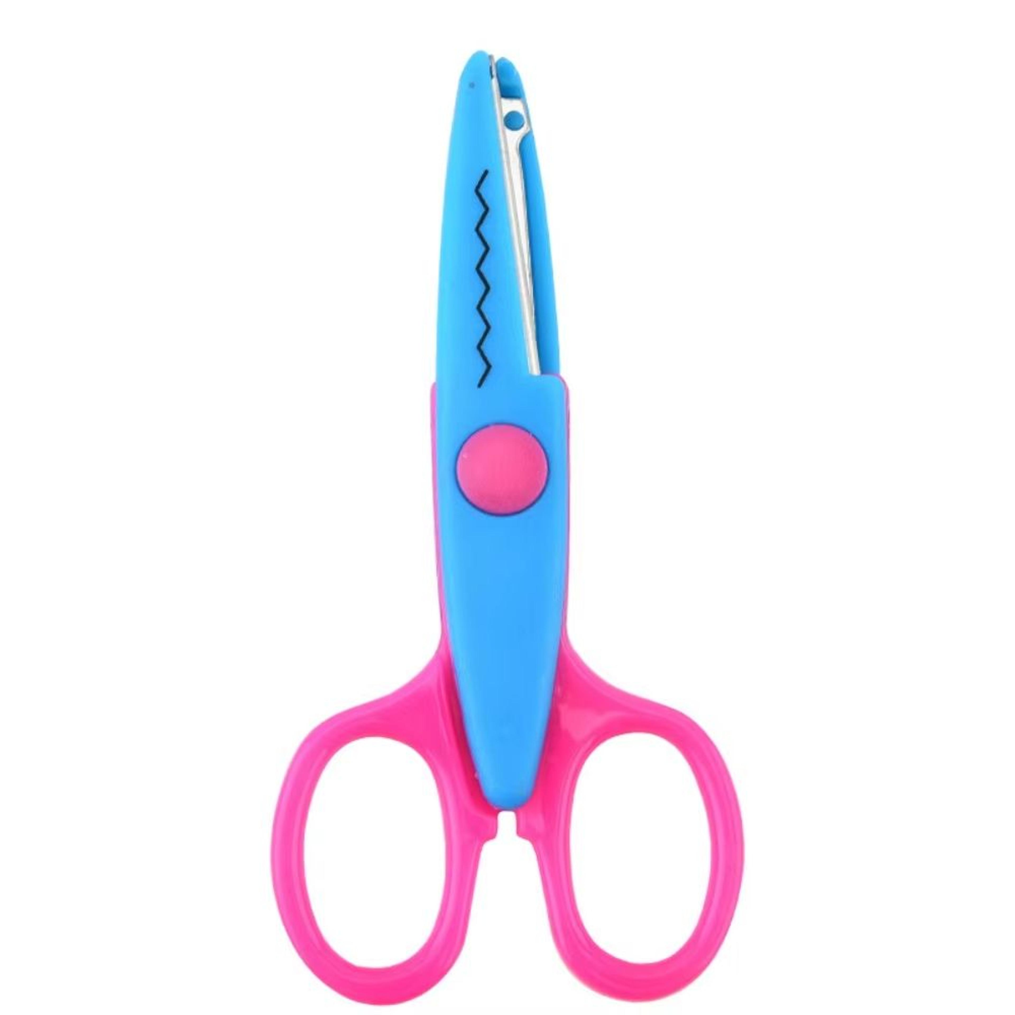 Color Lace DIY Scissors 67in Comfortable Grip Wavy Pattern Art  Safety Scissors 7