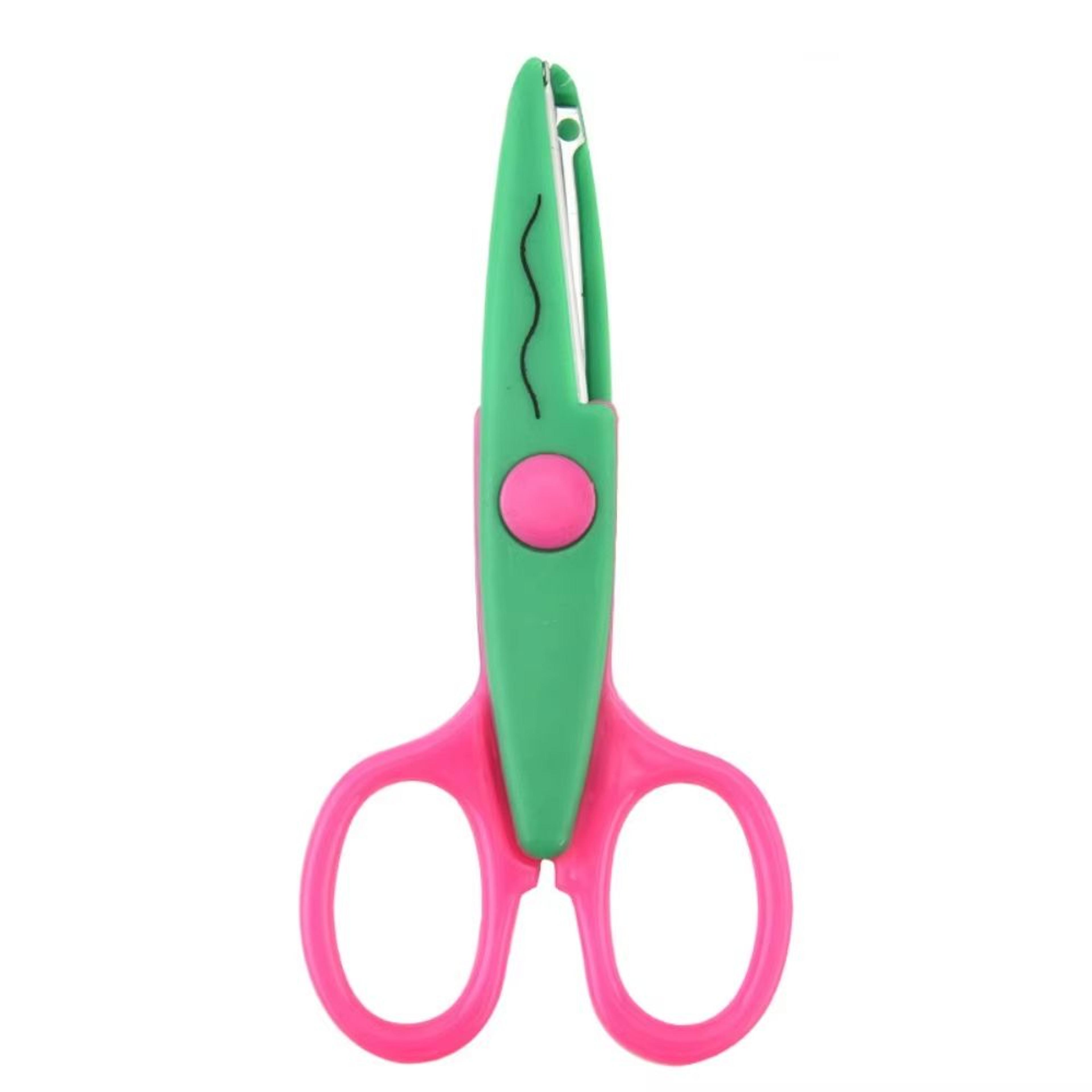 Color Lace DIY Scissors 67in Comfortable Grip Wavy Pattern Art  Safety Scissors 8