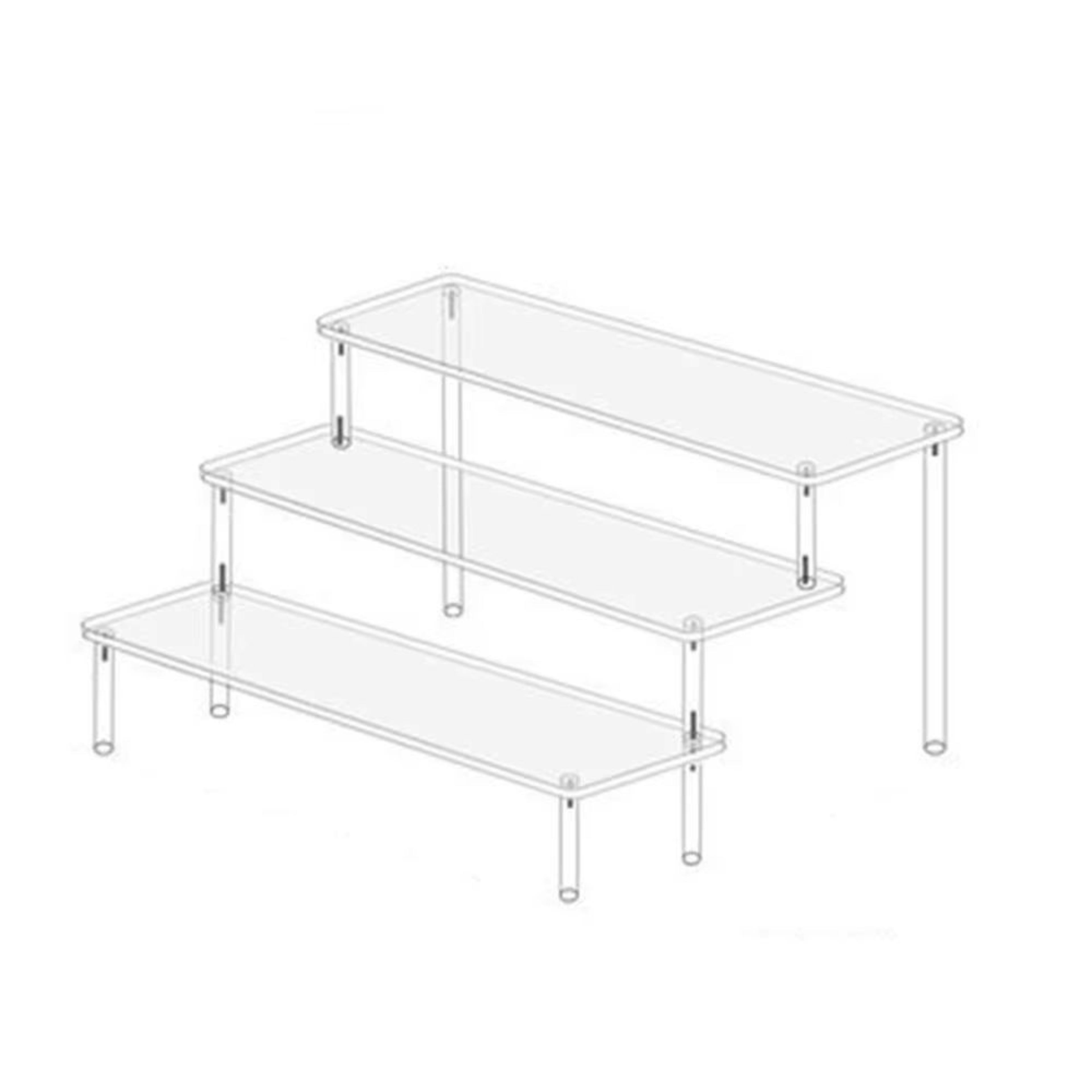 Acrylic Display Stand 15 Tier Transparent Rack For Cupcakes Perfume Dolls  Collectibles 8