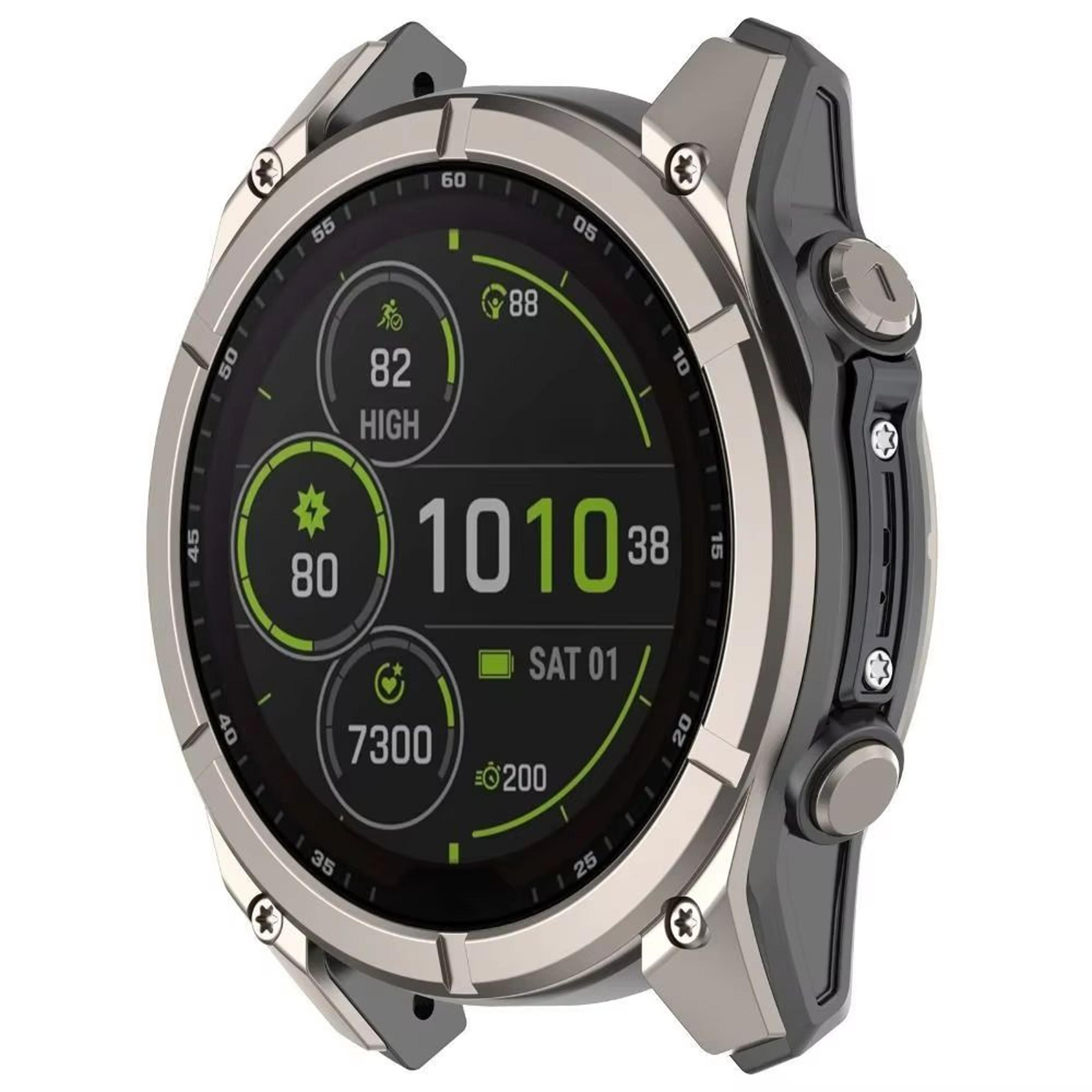 Lightweight Metal Watch Bumper Decorative AntiCollision Strip For Garmin Fenix 8  Tactix 8  Quatix  3