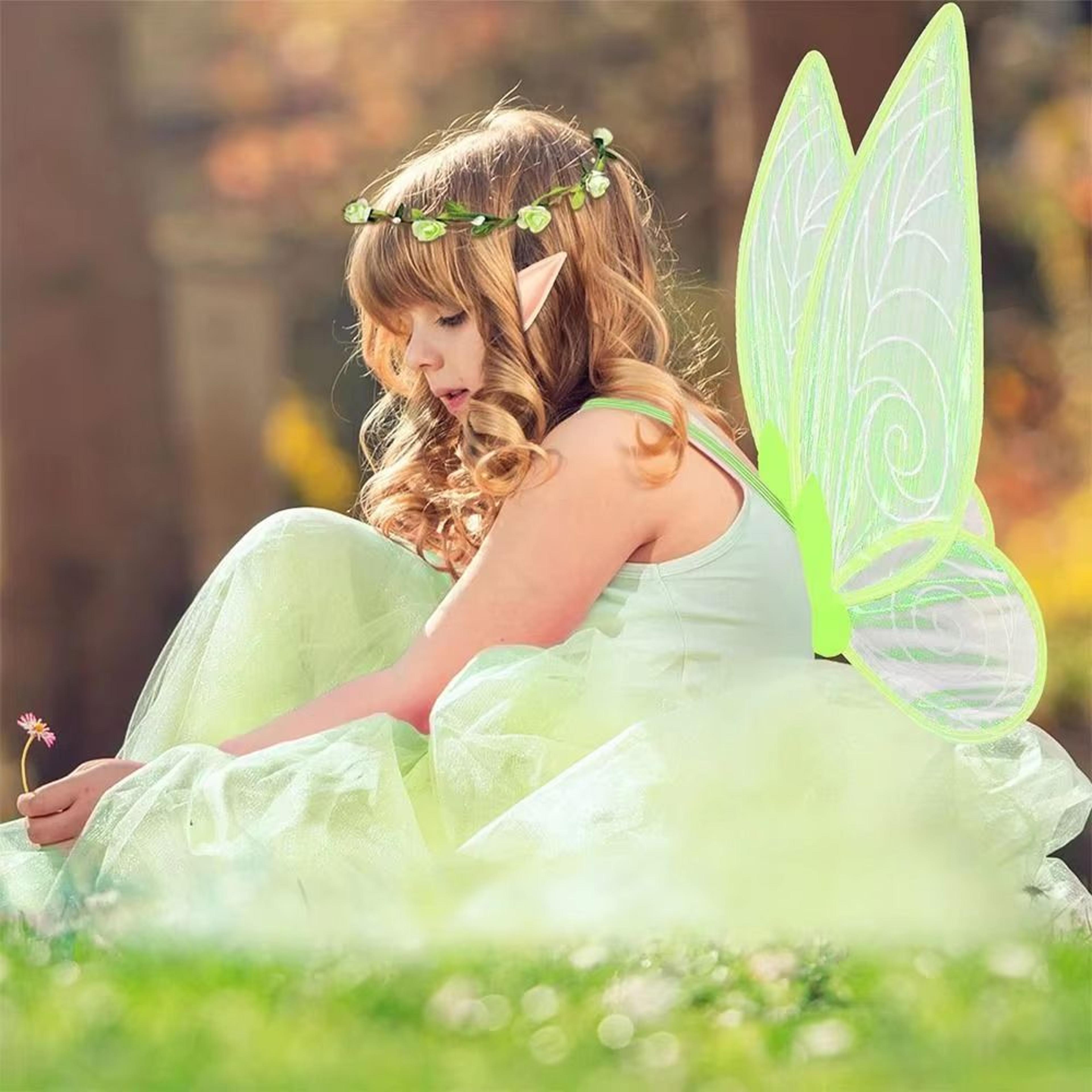 Sparkling Fairy Costume Wings For Kids  Adults Halloween Party DressUp 1