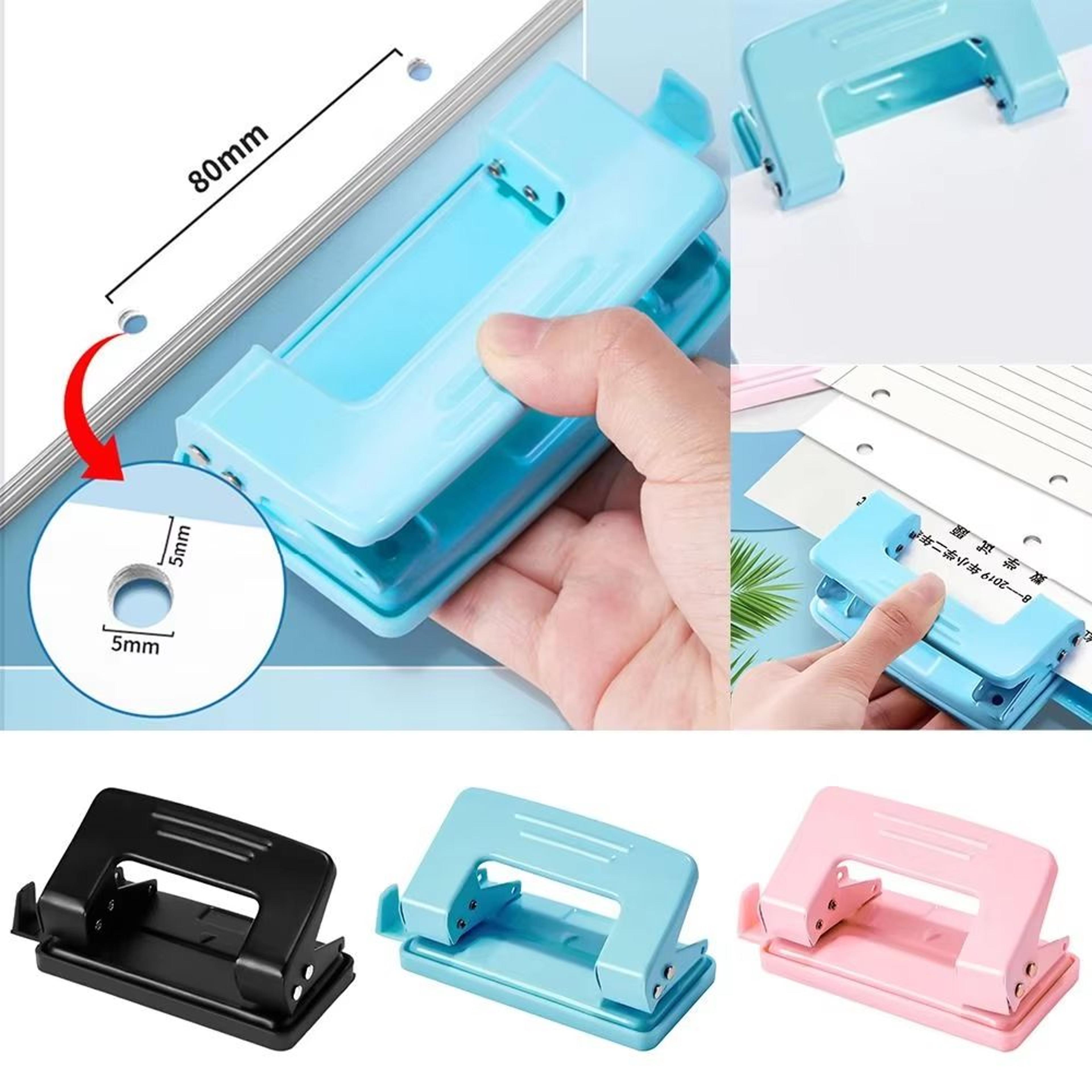 Metal DoubleHole Punch Tool Rotary Binding Cutter For DIY Crafts  Office 3