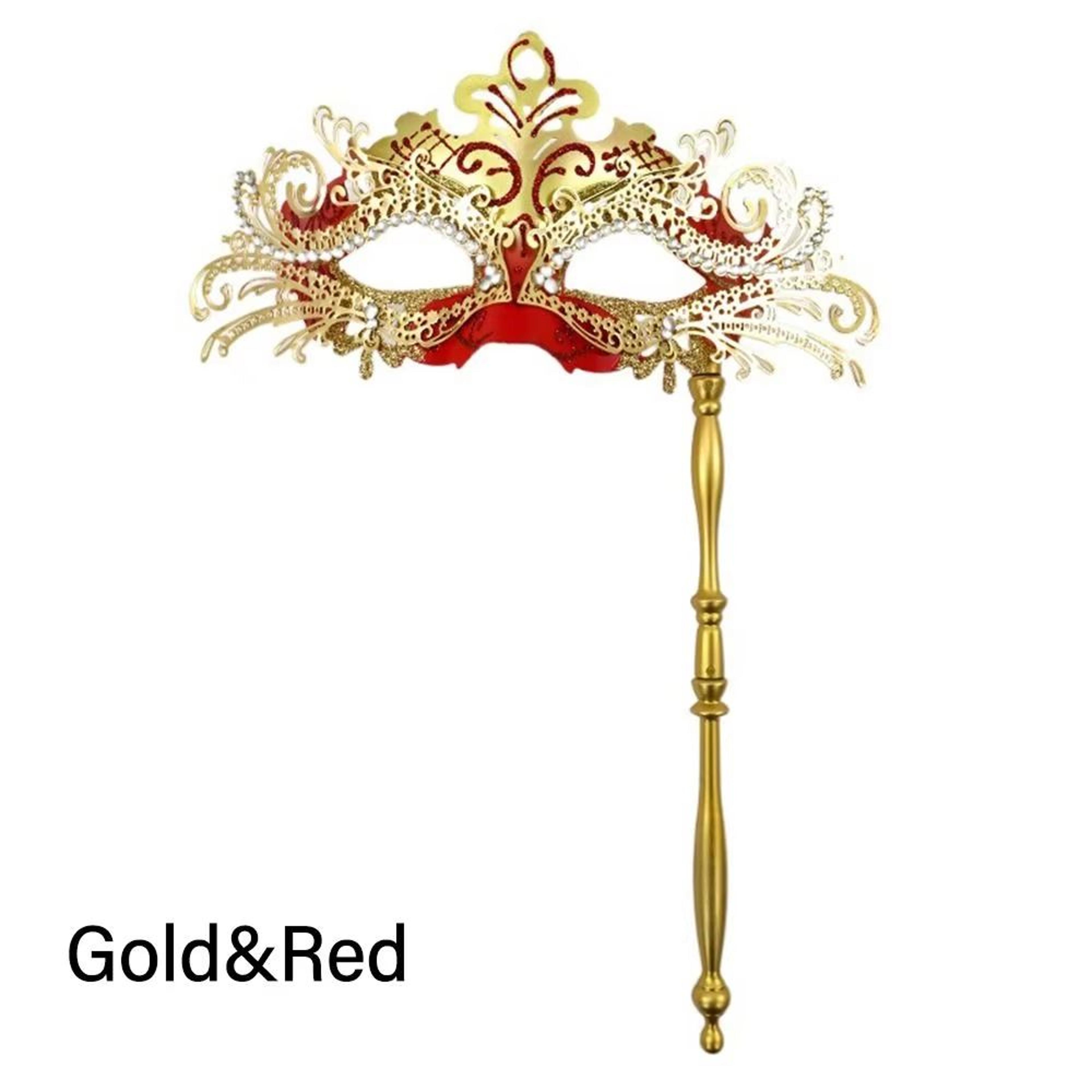 Handheld Venetian Masquerade Mask Elegant Party Costume Accessory 10