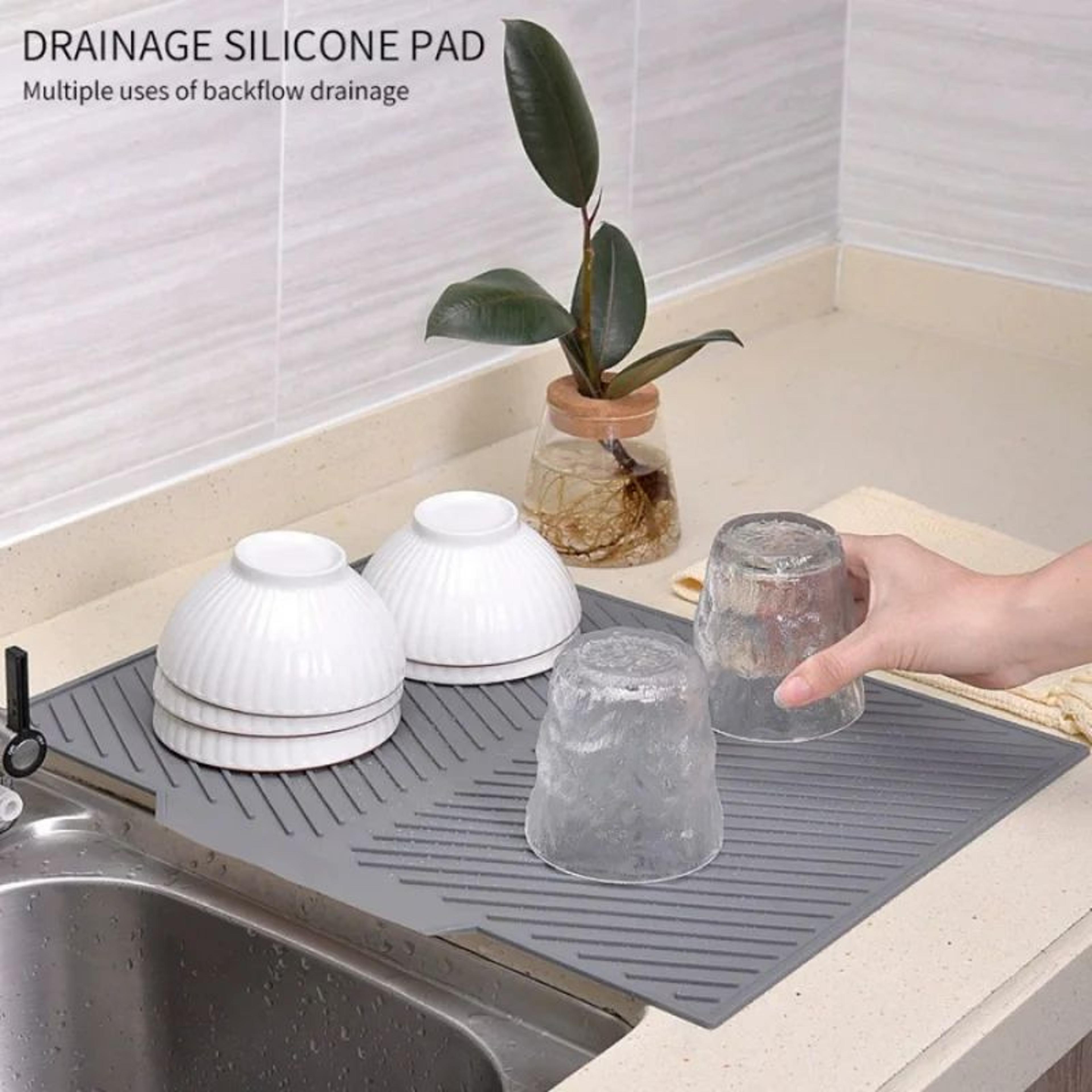 Silicone Draining  Storage Pad With Slope Drainage And NonSlip Surface 1