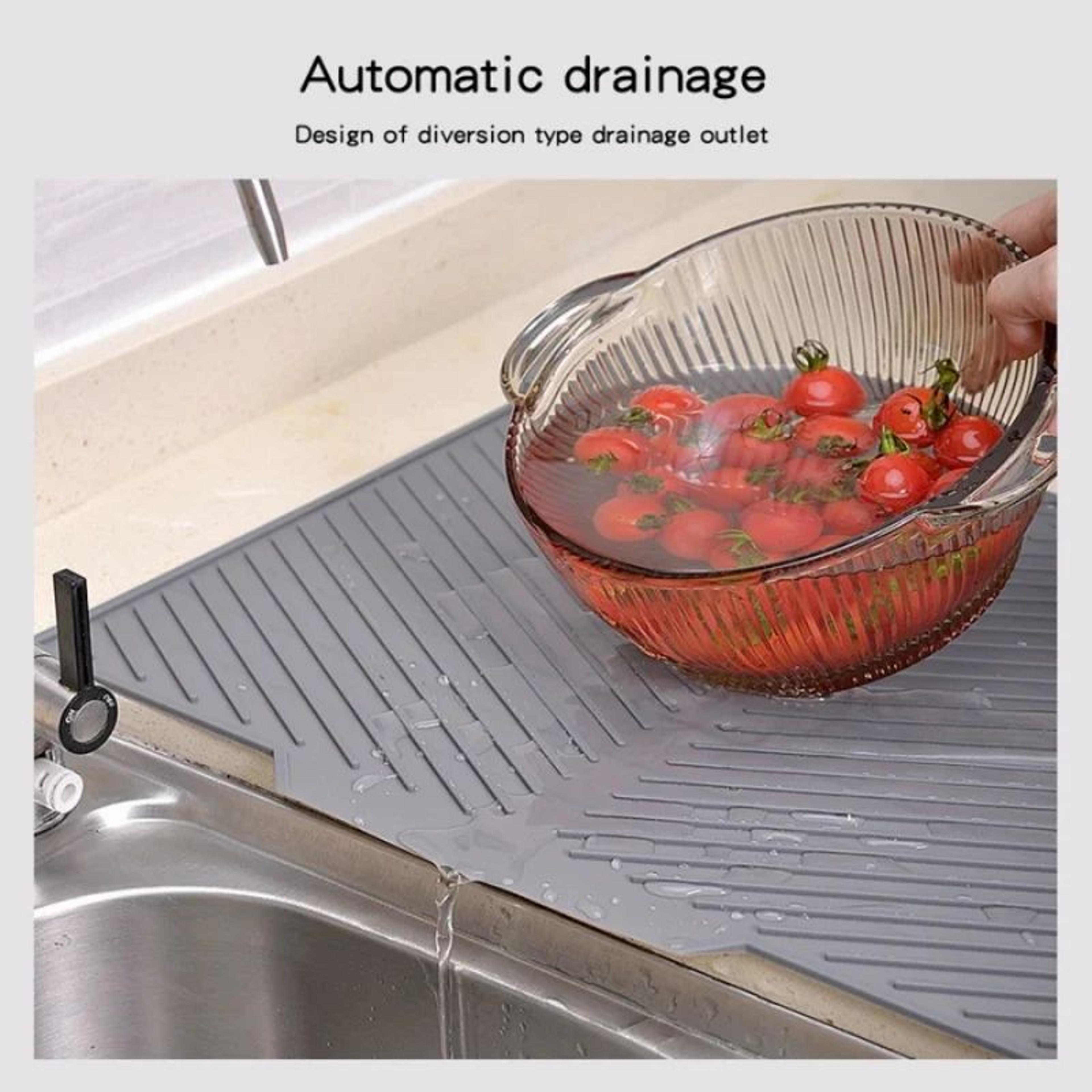 Silicone Draining  Storage Pad With Slope Drainage And NonSlip Surface 4