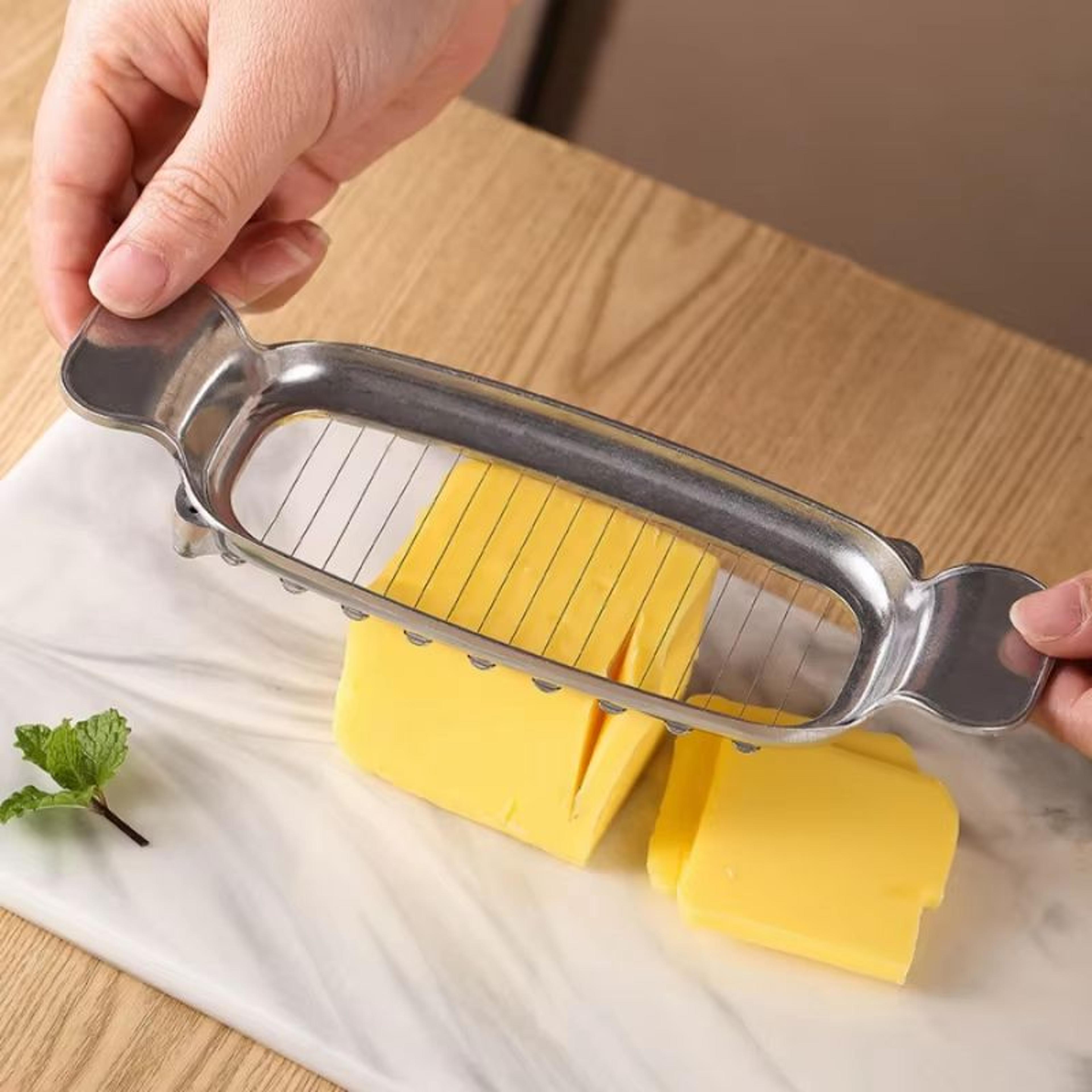 Premium Stainless Steel Cheese Slicer And Food Divider For Kitchen Prep 0