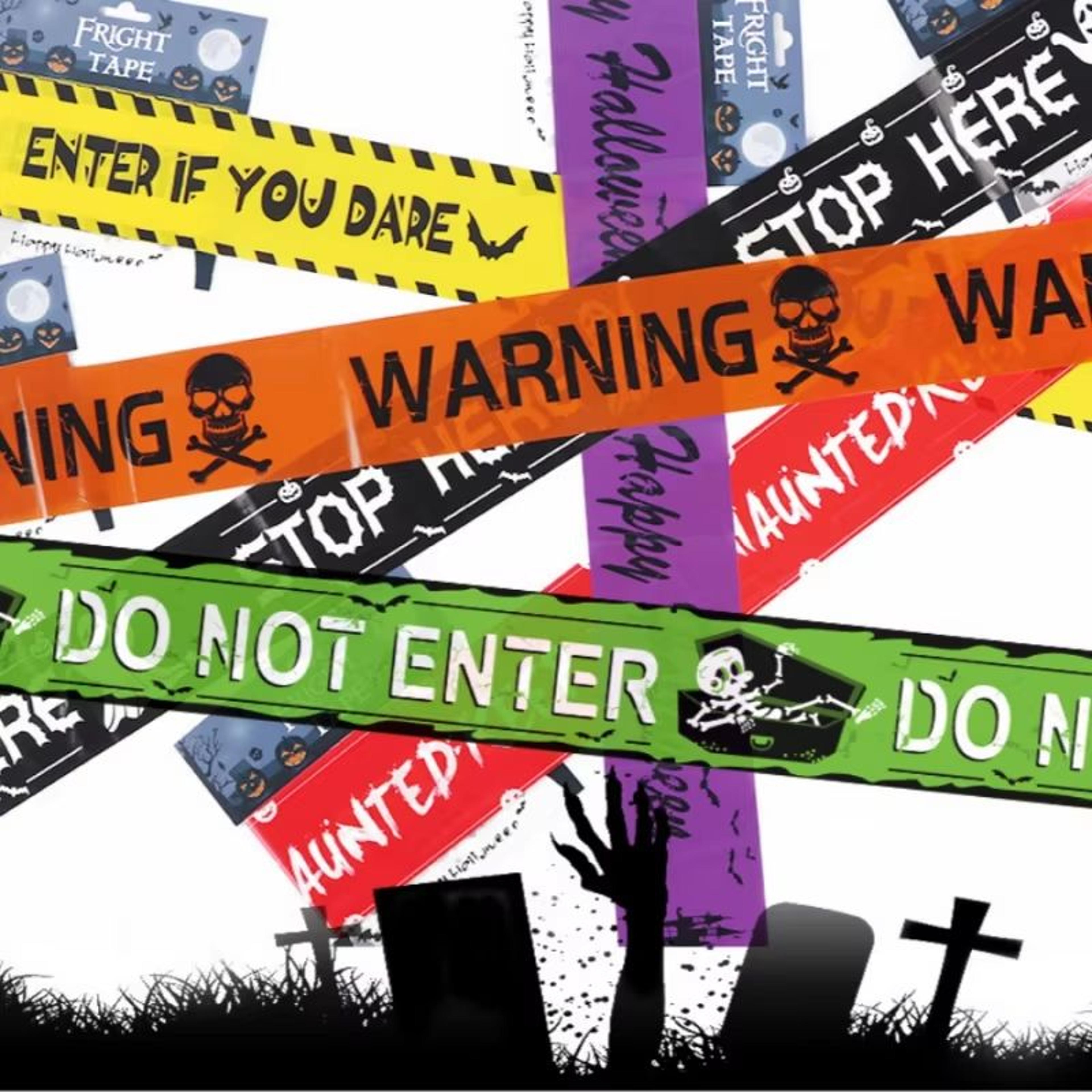 Halloween Warning Tape Decoration Strip For Haunted Houses  Parties 2